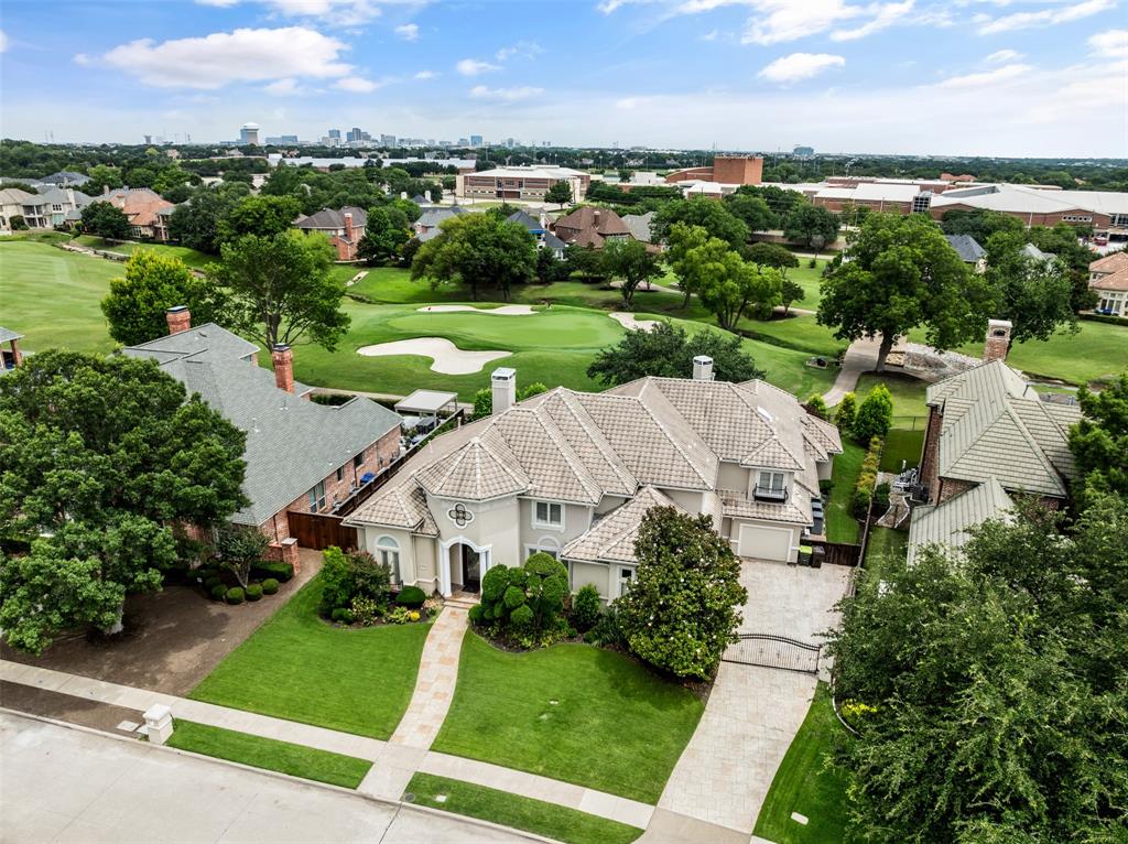 Exceptional Willow Bend living on a rare .35-acre golf course lot with sweeping views of Gleneagles Country Club. Designed for both relaxation and entertaining, the backyard showcases a resort-style pool, expansive patio areas, and breathtaking fairway views that create a truly private outdoor retreat. This impressive home offers 5 bedrooms, including 2 on the main level. The primary suite features luxurious his-and-hers California Closets and a well-appointed bath. The private office, spacious game room, dedicated media room, and thoughtfully designed living spaces create the perfect balance of comfort and functionality. The gourmet kitchen opens to inviting living and dining areas, ideal for everyday living and entertaining. Additional highlights include a whole-house Generac generator and water filtration system and a gated driveway entry for enhanced privacy and convenience. Located in the heart of Plano's prestigious Willow Bend area and zoned to highly acclaimed Plano ISD schools, including highly coveted Plano West Senior High School, this home offers an exceptional combination of luxury, functionality and premier golf course living in one of Plano's most prestigious neighborhoods.