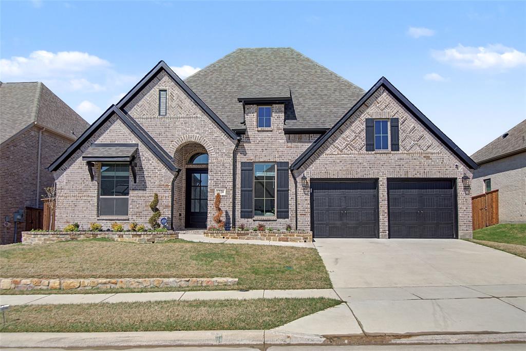 Step into modern comfort and style with this stunning nearly 3,000sqft home built in 2024 by Perry Homes. Designed with an inviting open concept floorplan, the living spaces flow seamlessly together, creating the perfect environment for everyday living and entertaining. The oversized wall of windows floods the home with natural light giving the home a bright and airy feel. The primary suite includes a massive 17x14 bedroom, and bathroom offering his and hers vanities and his and hers closets. The home also boasts a private office and media room both with french doors, and a garage converted home gym for convenient home workouts. Step outside to the covered back patio, where automatic electric screens allows you to effortlessly open the space to fresh air or close it for shade, privacy, and bug protection, essentially adding an additional outdoor living space you can enjoy year round. The home comes with a bumper to bumper warranty until Dec 18, 2026. In addition, the entire home has been fitted with a water softener and filtration system. Nearly brand new and loaded with upgrades and modern features, this home offers the perfect combination of comfort, functionality, and luxury living. Sellers are also willing to sell furniture. All information is deemed reliable but should be verified by buyer and buyer's agent.