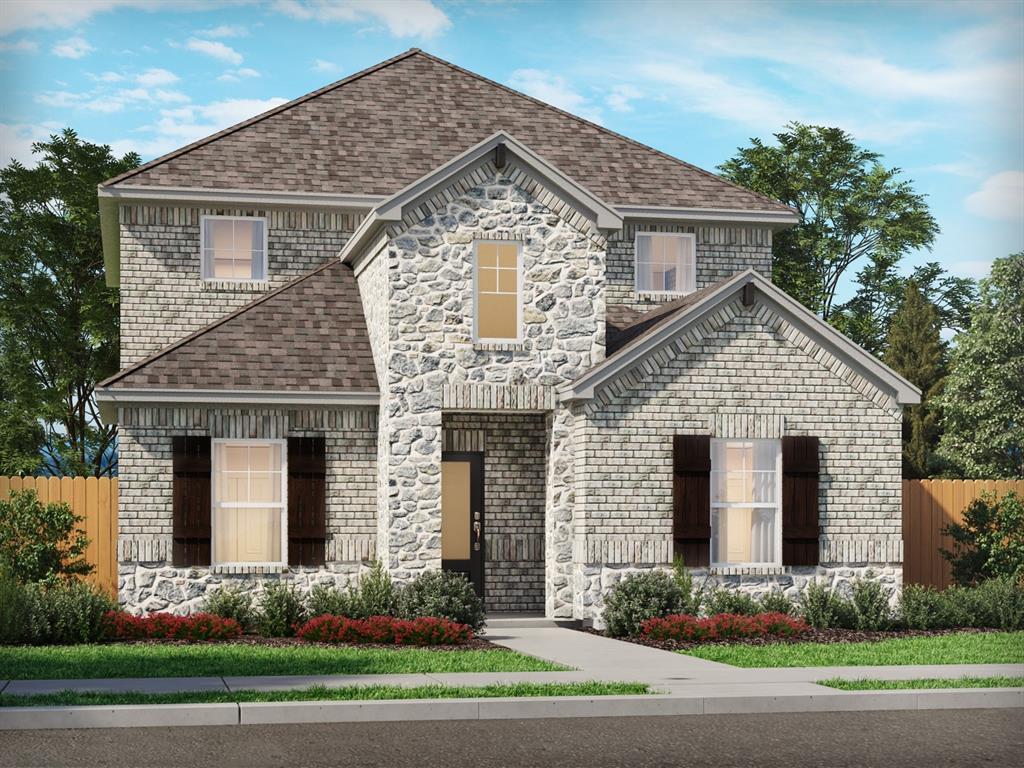 BRAND NEW energy - efficient home Sep 2026! Unwind in the Helena's main floor primary suite, complete with dual sinks and a large walk-in closet. Pebble cabinets with marble-look white granite countertops, beige tone EVP flooring and multi-tone grey carpet. New energy-efficient move-in ready homes in Dallas-Fort Worth include a washer, dryer, fridge, and whole home blinds, plus they can be closing-ready in 60 days or less–guaranteed. Have it all: Relax in your private primary suite, enjoy the covered back patio, and our open concept floorplans, all with easy access to Fort Worth, Arlington, and Grapevine.