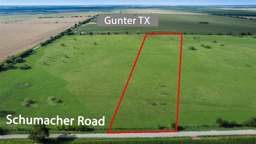 There is a rare kind of quiet you only find on 10 acres. The perfect canvas for a home, retreat, investment opportunity or recreational escape. This Exceptional 10-acre tract positioned in one of North Texas' fastest-growing corridors. Located at the intersection of McDonald Road and Schumacher Road in Gunter, this highly visible property offers outstanding long-term investment potential as well as future development opportunities. Situated directly in the path of significant regional growth, McDonald Road is identified as a future route associated with the expansion of the Dallas North Tollway, further enhancing the property's strategic location and future accessibility. As Grayson County continues to attract major employers, residential growth, and commercial investment, this tract is ideally positioned to benefit from the area's ongoing expansion.
The property currently maintains an agricultural exemption with a year-to-year lease in place, providing potential tax advantages while allowing flexibility for future development plans. Buyers may explore continuing agricultural use prior to development if desired. Ideally located approximately 20 miles from major economic drivers including Texas Instruments, GlobiTech, Sherman's Progress Park, the planned Margaritaville Resort, luxury developments surrounding Lake Texoma, and Frisco's rapidly expanding North Platinum Corridor, this is a rare opportunity to secure acreage in the heart of one of the most dynamic growth markets in North Texas.