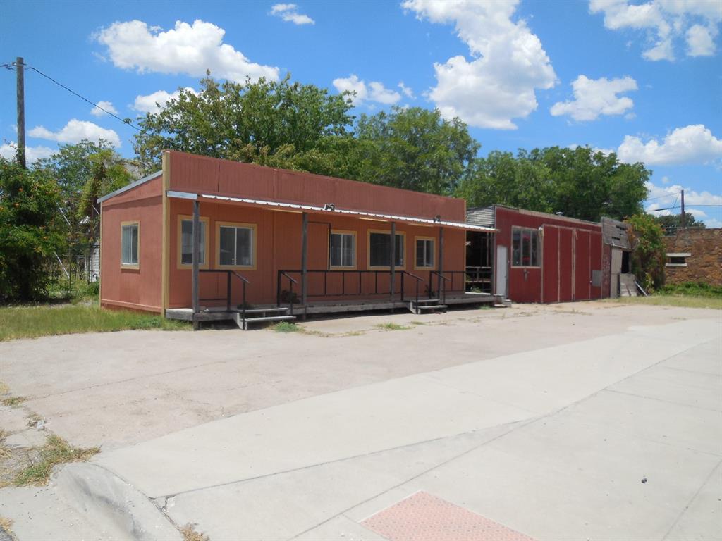 Rare opportunity for a fantastic location near downtown Cisco, Texas on the Conrad Hilton. 3 separate buildings with Conrad Hilton frontage. One building has had wiring and remodeling. It has 3 separate rooms. The other two buildings have been used for various different businesses over the years with large open doors to pull autos and are shops or storage buildings. If you want a good location this, is it!