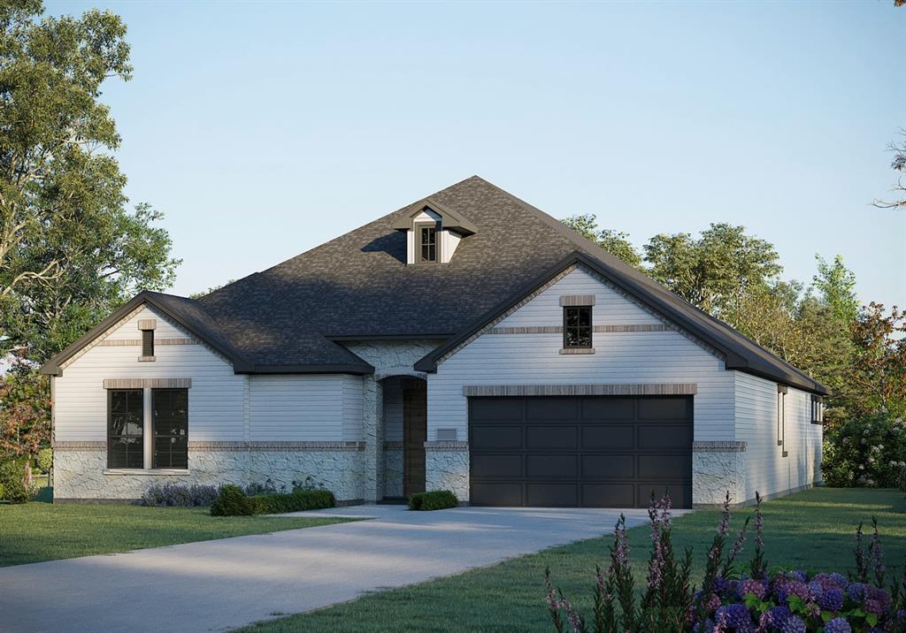From our grand Presidential Series, this stunning One-Story new construction home is GFO Home’s striking Lincoln floor plan, offering 4 Bedrooms, 3 Bathrooms, and a spacious 2-Car Garage in the Walsh Master-Planned Community! Highlights include a Private Study or Bonus Flex Room, an Open Concept Family Room with soaring Cathedral Ceilings & 60-inch Electric Ribbon Fireplace, and a Gourmet Chef’s Kitchen featuring a large Center Island, Luxury Upgraded Appliances, Walk-in Pantry, and attached Breakfast & Dining Room. Through the elegant patio Glass Slider Door, you’ll find a spacious Covered Patio featuring continued vaulted Cathedral Ceilings, and large Private Backyard. Relax and unwind in the luxurious Primary Suite with Spa-Inspired Primary Bathroom, featuring a designer Free-Standing Tub, Frameless Glass Walk-In Shower, and Oversized Walk-In Closet. Discover additional functionality with a laundry room and a mudroom off the garage entrance. And finishing off this home are 3 additional Bedrooms, and 2 more full Bathrooms on the main floor. Experience high-end living at its finest with GFO Home’s Lincoln floor plan in Walsh Master-Planned Community! Enjoy amazing on-site amenities like a community water park, splash pads, pools, Makerspace, on-site gas station, on-site community market, fitness center, parks, playgrounds, hike & bike trails, and much, much, more! Plus an incredible location near amazing local shopping, dining, and family fun- and just 20 minutes from Downtown Fort Worth & Stockyards! Zoned to Top-Notch Aledo ISD- Ranked #1 School District in Parker County. Estimated completion October.