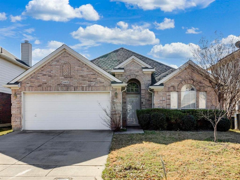 BRAND NEW ROOF COMPLETED JANUARY 2026! Welcome to 4413 Lodestone, a well maintained home offering a comfortable balance of space and function. The interior features a practical split layout with guest bedrooms located at the front of the home and the primary suite privately positioned at the back. The family room is centered around a beautiful fireplace and provides an inviting space for everyday living and gathering. The kitchen is generously sized and designed for efficiency, featuring a built-in desk area and direct access to the laundry room. It opens easily to the main living space, creating a functional flow for daily use and entertaining. Bedrooms are well sized and offer flexibility for guests, home office needs, or additional living space. The primary suite includes a large bathroom with a garden tub, separate shower, and a spacious walk-in closet. Step outside to a private backyard with room to relax, entertain, or personalize to your needs. Conveniently located near schools, shopping, dining, and major roadways, this home offers easy access to daily essentials and commuting routes. A solid opportunity for buyers seeking space, comfort, and location.