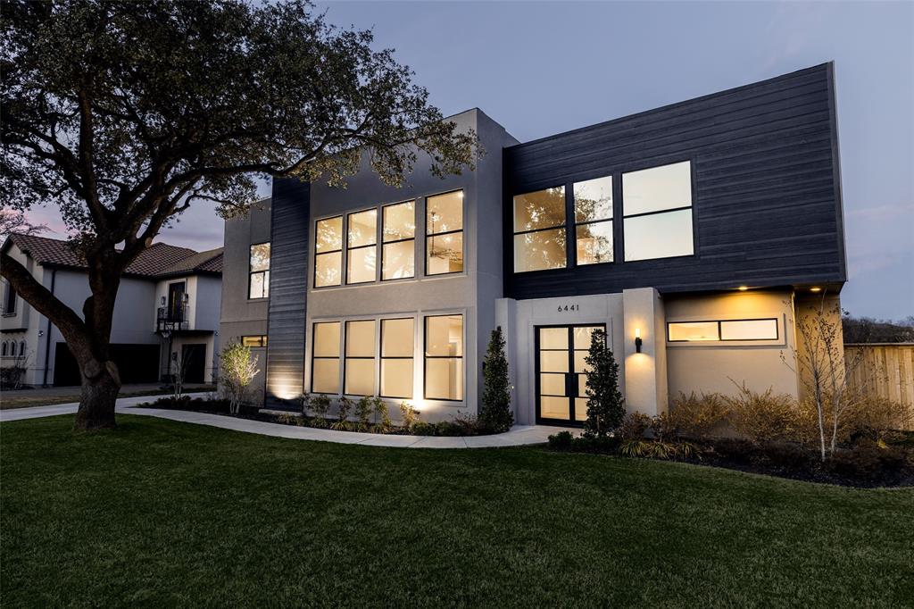 Preston Hollow New Construction With a Pool.  This Prestonian Home, Modern build has the space for all your activities both in and outside. Located in the Private School Corridor, and minutes from shopping and dining at Preston-Royal and Preston Forest it does not get more convenient than this. Gorgeous light floods the great room of this home highlighting the hand-laid, Oak floors. An architectural staircase with Oak treads, floats above the clean-lined kitchen with the island.  Primary is located down and has an open bath, soaking tub and a separate shower, 2 large walk-in closets, 1 with a private entrance to the 3rd garage.  Upstairs, huge media room, there are 5 bedrooms with en-suite baths and walk-in closets. Rooms could easily work for home gym, offices, playrooms, etc.  Outside there are 2 covered spaces, 2 sides of the pool, with plenty of space left for grass and landscaping.  Home will be completed June 2022.
