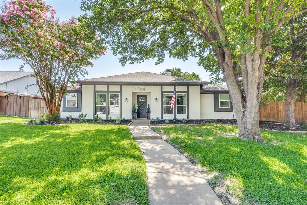 Fabulous and Beautifully Updated 1 Story Painted Brick Home w 3 Bedrooms, 2 Spacious LA's, 2 Dining, 2.1 Baths, Wd-Burning FP.  Inviting curb appeal w trees, professional landscaping, charming front porch w richly painted wood front door. Backyard fun with ext patio w stamped concrete overlay, gas lines for grill and-or fire pit! Foyer opens to formal dining and huge living area w FP, mantel, bar, cabinets. Large bkyd provides terrific grassy play area, playscape, prof landscaped, trees for shade.  Kitchen of your dreams with quartz counters, abundant cabinets, BB, gas range, SS appliances, farm sink!  Another versatile LA at back of home for playroom, gameroom, exercise room and opens to backyard and patio. Custom thermal shades in all bdrms, custom bamboo roman shades in kitchen, den, laundry. Primary bed-bath reveal walkin shower, sep tub, custom closet system.  Ceiling fans, light fixtures, closet systems, garage shelving among many updates.  See full list in MLS! Oh, so lovely!