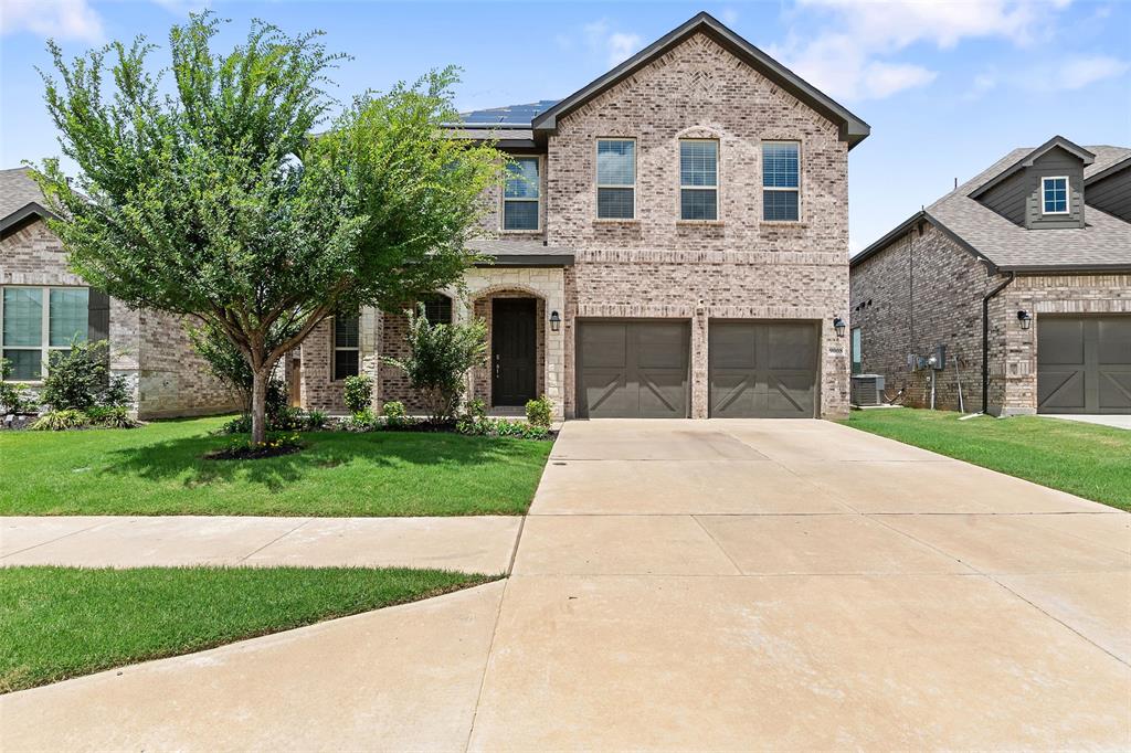 This beautifully maintained two-story home is truly move-in ready and nestled on a quiet cul-de-sac street. The sought-after Ebony floorplan offers a thoughtfully designed layout featuring a large, oversized media room and a gourmet kitchen with shaker-style cabinetry, granite countertops, tile backsplash, a generous island, and stainless steel appliances, including a range, microwave, and dishwasher. The open-concept design seamlessly connects the kitchen, breakfast nook, and family room, creating an inviting space for everyday living and entertaining. A formal dining area and convenient butler’s pantry are ideal for hosting gatherings, while the spacious utility room provides additional functionality with room for a freezer. The primary suite offers a relaxing retreat with a spa-inspired bath that includes dual vanities, a soaking tub, and a separate shower.  Upstairs, you’ll find a large game room complete with built-in surround sound, along with additional generously sized bedrooms and well-appointed bathrooms. Ample storage throughout the home adds to its appeal. Durable luxury vinyl plank flooring enhances the main level with easy maintenance, while neutral carpeting provides comfort upstairs. The expansive backyard offers endless possibilities, with plenty of space to design your dream outdoor oasis while still leaving room for play.