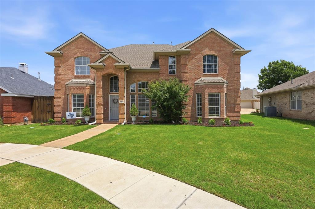 Experience multi-generational living in this 2-story home in McKinney with NO HOA! Nestled on a private cul-de-sac, this 3bed 3 bath home offers room for everyone.  Whether you have a parent or grandparent moving in or a college student needing space, they're sure to enjoy almost 750sqft of comfort.  A private entry brings them into their own spacious living room, full galley kitchen with quartz countertops and LOTS of storage. They'll also be pleased with their own bedroom and bath with (wheelchair accessible) walk-in shower.  The main home welcomes you at the curb.  As you step in, you're greeted with the warmth of hardwood floors, fresh paint and tall ceilings. The study brings a respite for the work at home member of the family, while the kitchen is open to the living room allowing the chef access to gatherings.  Bathed in light from the bay window, the breakfast nook is the perfect place to drink morning coffee and enjoy meals while reliving the day.  Upstairs, the large primary suite beckons you with a sitting room, ensuite bath and jetted tub.  You'll want to make some popcorn and enjoy your favorite movie in the media room!  This home has so much to offer with tons of storage, thoughtfully built multi-generational living, newly updated AC (2020), water heater (2025), irrigation system (2023), whole home surge protector (2021) and updated fence (2025). Close to major highways, shopping and dining. **For peace of mind, home was appraised prior to listing!**