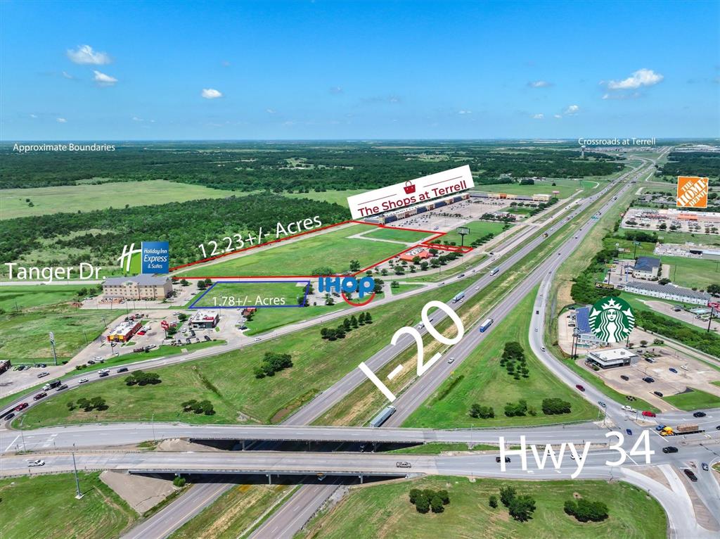 Prime 12.23± Acre Commercial Site in The Shops at Terrell – Terrell, TX. Outstanding opportunity to acquire a multiple building commercial tract located within a high-traffic area in The Shops at Terrell in Terrell, TX. Strategically positioned, this site offers excellent visibility and accessibility just off Interstate 20. Neighboring national brands include McDonald's, Wendy's, Nike, Old Navy, Reebok, and Levi's—contributing to strong area traffic and consumer draw. Located in Kaufman County, the second-fastest growing county in the United States, this property benefits from robust regional growth and new residential developments nearby. With The Shops at Terrell currently 87% occupied by premier retailers, this location presents exceptional potential for retail, hospitality, or restaurant development. Just 30 miles east of Dallas, this site offers both local appeal and regional reach, making it ideal for investors or end-users looking to capitalize on continued growth along the I-20 corridor. Water and sewer available on-site.