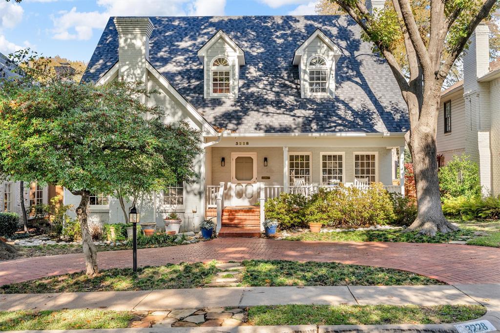Charming, custom-built home in an unbeatable location—just a short walk to Snider Plaza and SMU and zoned to coveted University Park Elementary. Designed and built by the current owner, it offers 3 beds, 2.5 baths and 3579sf of well-planned living space, including generously sized bedrooms, large closets, and a fun secret hideout. Kitchen in the heart of the home with two spacious living areas.  Primary suite features closet with window and beautiful bath remodeled in 2017. Character abounds, with three inviting porches and four fireplaces adding warmth, comfort, and multiple spots for relaxing or entertaining. Oversized laundry has room for crafting. Garage has extra space for projects or golf cart!  Everything built with extra thought and extra strength.  A rare opportunity to own a singular home in the heart of University Park.