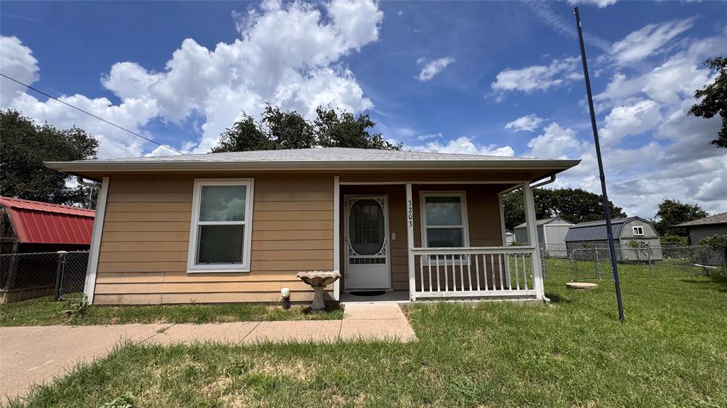 Whether you are looking for a starter home or a starter investment, this is the house to get you started!  Located just in the outskirts of town in the Rancho Brazos subdivision this home features 2 bedrooms with 1 bath.  Front door opens into an open floor plan.  Living room features built-in shelves. Kitchen features granite countertops and a wide pantry.  Both bedrooms located on same side of house and both feature wide closets with plenty of storage.  Bathroom and utility room both includes built-in shelves. AC system has been well maintained with regular maintenance.  Backyard is fenced with chain link and features a storage shed on the back of the property.  Driveway accomodates two cars.  The Rancho Brazos community features a playgound for the children and community center.  Schools zoned for this property include Acton Elementary, Acton Middle School, and Granbury High School.  When are you ready to get started?