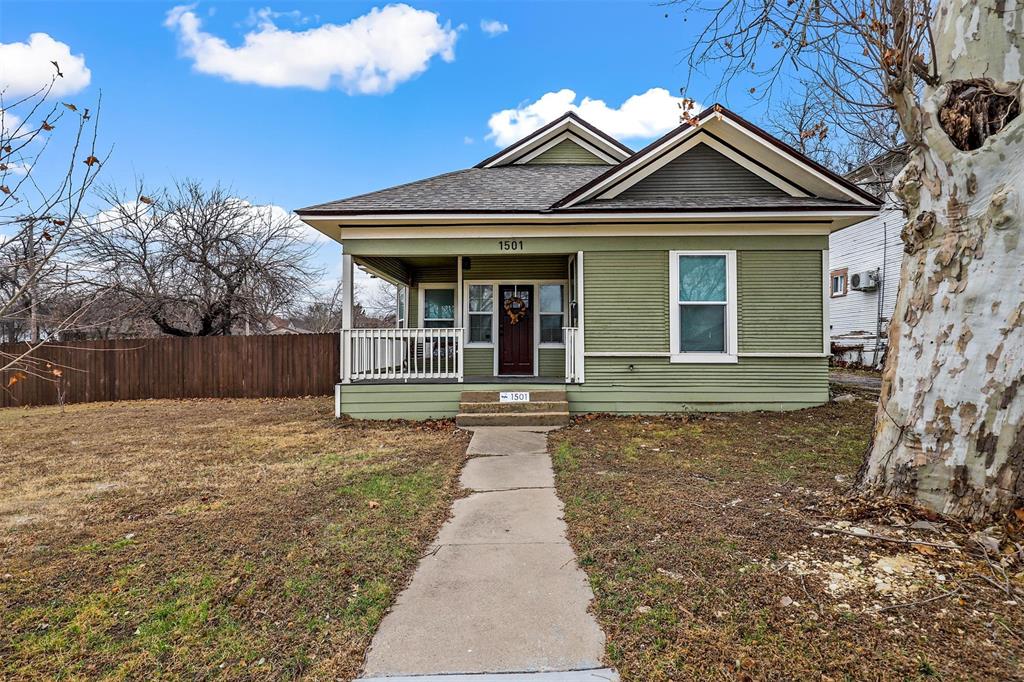 Step into the timeless charm of this historic bungalow, where soaring ceilings, abundant natural light, and classic architectural character create a warm and inviting atmosphere. This updated home blends vintage appeal with everyday functionality, offering comfortable living in one of North Fort Worth's most desirable locations between the Panther Island and Stockyards.

Outside, you'll find a spacious parking pad providing ample off-street parking, along with a fully fenced side yard that's perfect for pets, gardening, entertaining, or relaxing outdoors.

Located just minutes from the Historic Fort Worth Stockyards, you'll enjoy easy access to renowned dining, shopping, live entertainment, rodeos, and local attractions, while Downtown Fort Worth and major highways are just a short drive away. Whether you're looking for a primary residence or an investment opportunity, this charming bungalow offers character, convenience, and an unbeatable location.