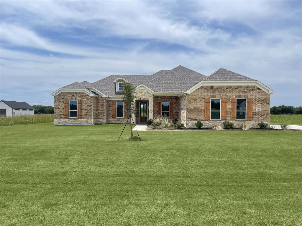 Set on a generous 1.208-acre homesite in desirable Waterfall Estates community, this stunning home blends refined style with everyday comfort, Boasting 4 spacious bedrooms and 2.5 bathrooms, the thoughtfully designed floor plan offers both functionality and room to grow. The heart of the home is a grand living area, perfect for hosting gatherings or enjoying quiet evenings, with an open and airy feel that invites natural light throughout. The kitchen is equally impressive, featuring a dramatic waterfall granite island, an expansive walk-in pantry, and plenty of space to cook, entertain, and connect. The adjoining dining area is ideal for everything from casual meals to special occasions with family and friends. A private study provides a quiet and productive workspace, while the retreat offers a versatile space, for entertainment, hobbies, or relaxation. Step outside to the covered patio and take in the wide-open views of your 1.208-acre property-an ideal setting for outdoor living, entertaining, or simply enjoying the peaceful surroundings. Waterfall Estates offers the perfect balance of tranquility and convenience, with beautiful homes, room to breathe, access to well-regarded schools, and the charm of historic Waxahachie just a short drive away.                    -
