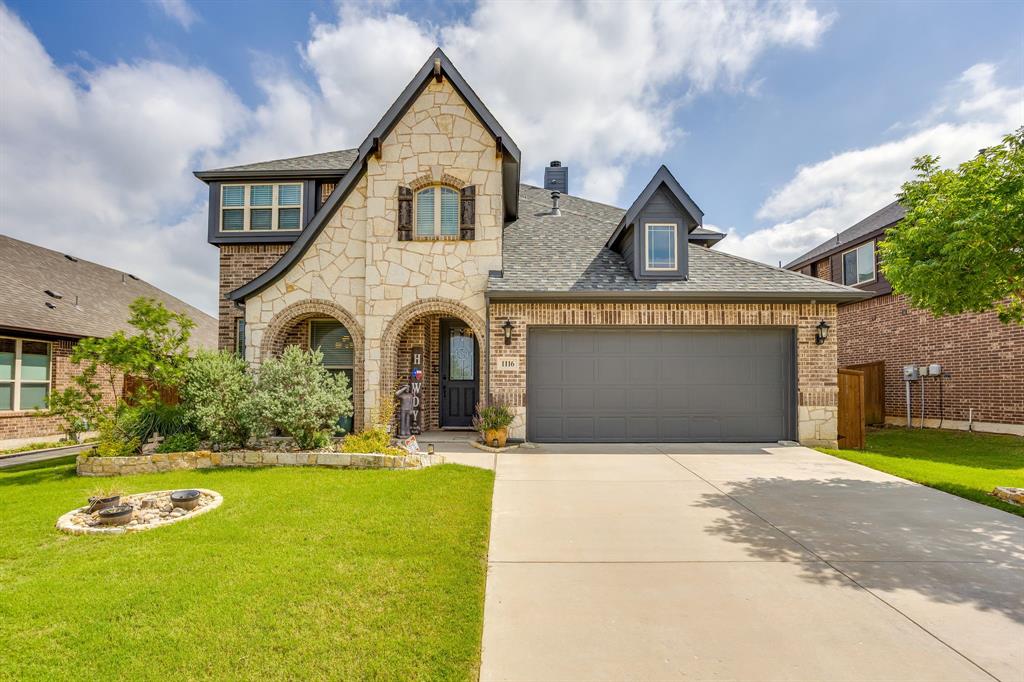 Welcome to this spacious and beautifully designed 5 bedroom, 4 bath home in the highly sought after Oak Valley Estates! From the moment you arrive, the stunning front elevation and inviting entry make a lasting impression. Inside, the foyer opens to a formal dining room and staircase leading to the second floor.  The heart of the home is the well appointed kitchen featuring stainless steel appliances, a gas cooktop, wall oven, abundant cabinet and countertop space, and a large island that seamlessly overlooks the breakfast area and main living room, perfect for entertaining and everyday living alike. The spacious living room is highlighted by a beautiful stone fireplace that creates a warm and welcoming atmosphere. A convenient half bath is located downstairs for guests. The oversized primary suite downstairs offers a private retreat with an en suite bath complete with dual sinks, a relaxing garden tub, and a walk in shower with built in seating. Upstairs, you’ll find a second living area along with four additional bedrooms and two full baths, providing plenty of space for family, guests, or flexible living arrangements. Step outside to your own backyard oasis featuring two covered patio spaces, an outdoor grilling area, and a stunning gunite pool and spa combo complete with a waterfall feature and tanning ledge, perfect for relaxing or entertaining year round. This exceptional home combines space, comfort, and resort style outdoor living in one incredible property.