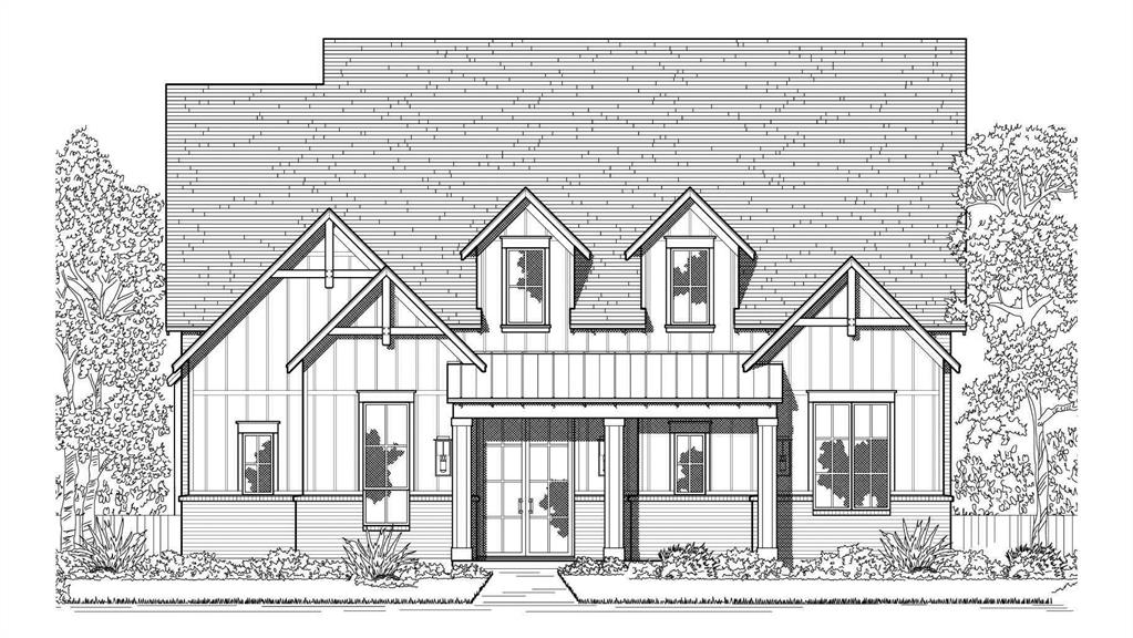 MLS# 20609576 - Built by Huntington Homes - Ready Now! ~ New stunning design on oversized corner homesite. 22ft beamed ceilings in great room with 10' high sliders overlooking 30' long outdoor living w-kitchen, fireplace. Chef's dream kitchen w-48  Wolf range, 48  Subzero fridge, Quartzite c-tops, and prep kitchen w-2nd fridge, icemaker and sink. Primary suite w-huge walk-in shower, freestanding tub, custom closet. Glass enclosed study with sliders overlooking outdoor living. Separate casita w full bath for guests. All en-suite bedrooms. Upstairs is an entertainment paradise with wet bar in card room, game and media rooms. Modern farmhouse elevation with white painted brick. Outdoor pool bath. Driveway is gated in to maximize yard. Must See!!!