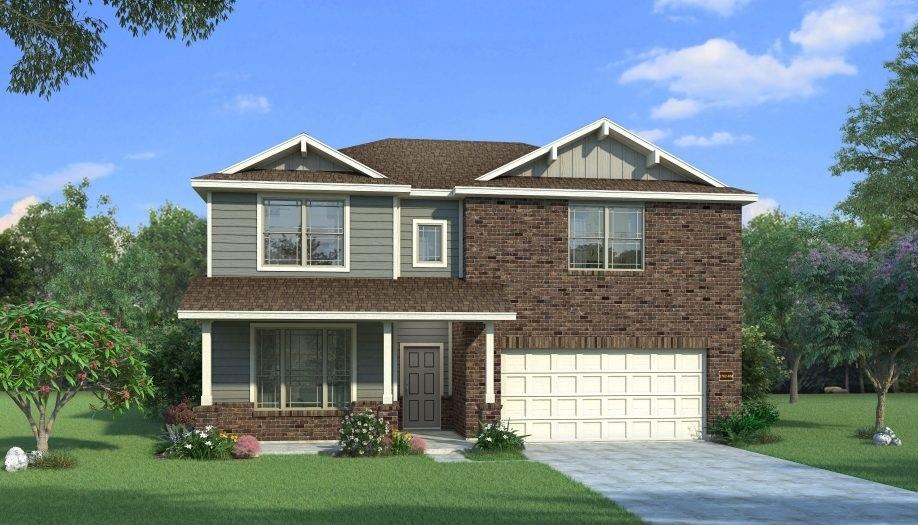 MLS# 21234716 - Built by HistoryMaker Homes - Jul 2026 completion! ~ **Choose your rate with up to $30,000 to spend your way** Designed to impress, the Hemlock II offers space, style, and functionality with 4 bedrooms, 3.5 full baths a study and game room, with 2,927 sq ft of thoughtfully crafted living. The main level features a flex-office and adjacent powder room, alongside a spacious primary suite large walk-in closet, garden tub, and separate shower with tile surround. The soaring two-story family room is flooded with natural light, opening to a gourmet kitchen with truffle 42-inch cabinets, an earth toned wrapped island, upgraded quartz countertops, and luxury plank flooring throughout the main living areas. Upstairs, discover three additional bedrooms with walk-in closets, including one with a private ensuite, plus a versatile game room for entertaining or relaxation. Located in Rocky Creek, this thoughtfully designed home combines architectural character with functional living in a community you’ll love to call home.
