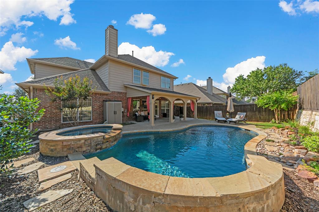 Welcome home to this beautifully appointed 4-bedroom, 2.5-bath gem nestled in McKinney with the highly sought-after Frisco ISD! Designed for both comfortable living and effortless entertaining, this home offers two spacious living areas, a formal dining room, and a bright eat-in kitchen featuring a gas cooktop — perfect for the home chef.
Step outside and experience your own private retreat — a covered back patio overlooks a stunning pool and spa, ideal for relaxing evenings or weekend gatherings. A charming covered front porch welcomes you and your guests with warmth and curb appeal.
Located just minutes from Hwy 121, you'll enjoy quick and convenient access to the entire DFW Metroplex, plus all the shopping, dining, and entertainment that the area has to offer.
Don't miss this incredible opportunity to own a home that truly has it all — top-tier schools, a fantastic location, and backyard living you'll never want to leave!
