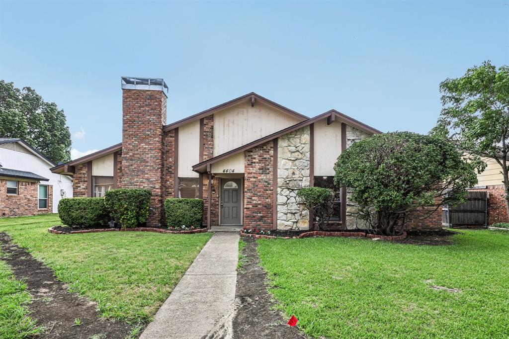 Welcome to 4404 Cleveland Drive -- a spacious 3-bedroom, 2-bath, 1,993 sq. ft. single-story home in a mature, tree-lined West Plano neighborhood. Two major updates have already been handled: cast iron plumbing and pipes were completely replaced at a cost of $25,000 -- a huge savings passed on to you -- and the roof was replaced just 1 year ago, offering significant peace of mind.
With a distinctive brick-and-stone exterior, dramatic chimney, fresh flower beds, and manicured landscaping, this home offers classic curb appeal and a layout with room to live, gather, and personalize.
Inside, soaring vaulted ceilings and a floor-to-ceiling brick fireplace create a memorable first impression in the sunken living room. Hardwood-look tile flows through the entry, kitchen, dining, and main living areas, while carpet adds comfort in the bedrooms and front living space. The flexible floor plan includes multiple living and dining areas, ideal for entertaining, working from home, or creating separate spaces for everyday life.
The kitchen features granite countertops, abundant wood cabinetry, black appliances, double wall ovens, built-in microwave, electric cooktop, tile backsplash, stainless sink, and a built-in wine and beverage cooler.
The primary suite offers a generous walk-in closet and an en-suite bath with dual sinks, granite countertops, and a tub-shower combination with slate-style tile surround. Two additional bedrooms provide flexibility for guests, office space, or everyday living.
Out back, enjoy a fenced yard with mature trees, patio space, and room to relax or entertain. Located in desirable West Plano 75093, zoned to Plano ISD, and close to Legacy-area shopping, dining, parks, and major highways -- space, character, location, and major updates with the opportunity to make it your own.