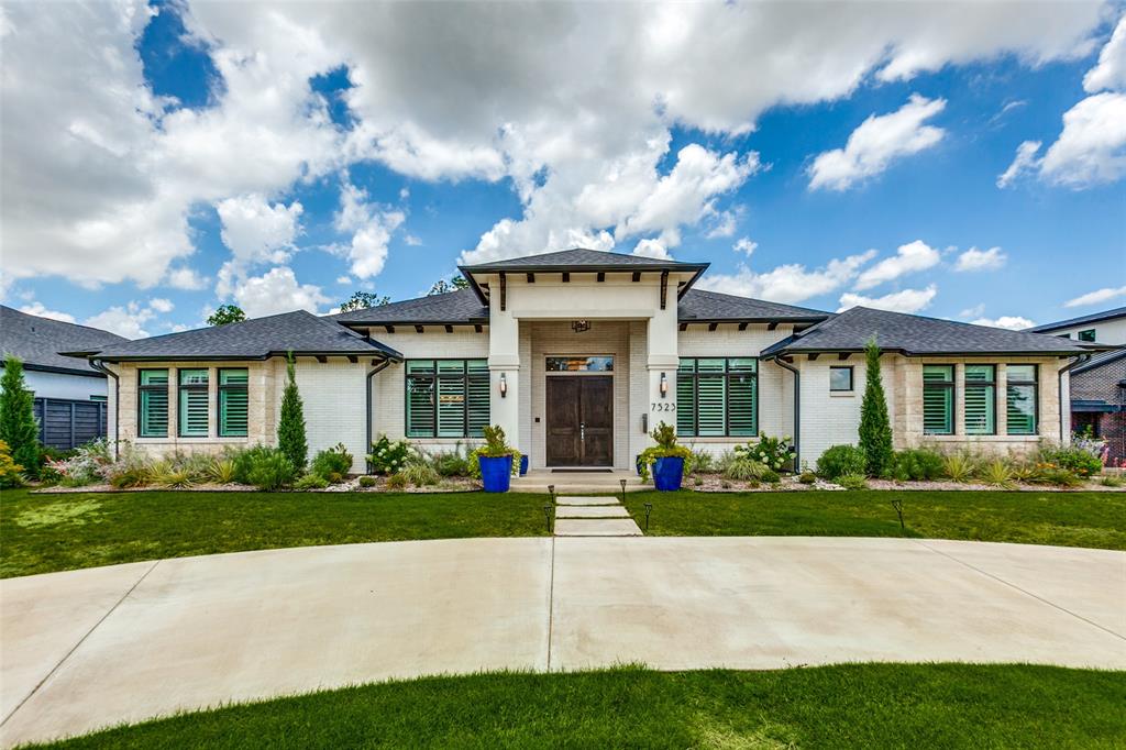 BEST AND FINAL DEADLINE SUNDAY, JULY 14 , 4PM.  This beautiful Preston Hollow custom build from 2021 comes with upgrades and luxury amenities throughout that sits on an oversized landscaped lot.  Hardwood floors cover the home except decorative tile in the bathrooms and laundry room.  Plantation shutters on all windows.  Kitchen features large quartz island, double oven, pot boiler, coffee garage, walk-in pantry, and a Sub-Zero built in refrigerator.  Enjoy the primary suite with private access to your backyard oasis, heated bathroom floors, shower steamer door and walk through access to the laundry room and secondary rooms. You won't miss the wall of windows that overlook your resort-style pool and patio that includes a 30' electronic screen that allows for the ideal outdoor living space. One of the half baths functions as a pool bath with its own entrance from the pool area. Sonos surround sound speakers are wired in the living room and patio.