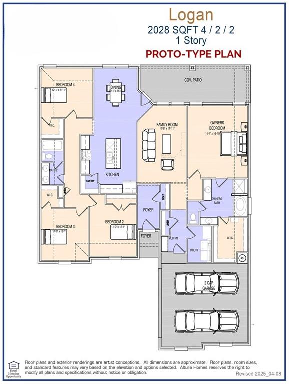 MLS# 21202525 - Built by Altura Homes - Ready Now! ~ Altura Homes Features Summerwood Estates a 50ft and 60ft Planned thriving community with direct access to I-35 freeway movie theater- grocery - and restaurants. The Logan B floor plan features 4-2-2 in a single-story side entry garage with 4 sides ACME Brick & Stone full landscaping package with full gutters and sprinkler system. Upon entry this is a full open floor plan with a open living and dining area with full view to back  very large, covered patio. Kitchen has 42in cabinets with granite countertops and stainless-steel appliances flooring has luxury vinyl floors in main area with split bedrooms from owner's retreat shows full bedroom with walk in tub and separate shower dual vanity sinks and Walkin closet, secondary has its own full bath.