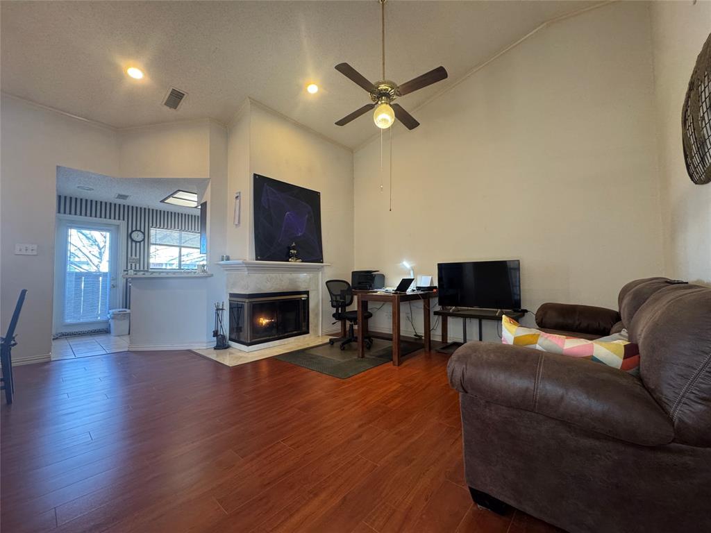 SELLER NOW OFFERING $5000 IN CONCESSIONS!!!  Welcome to 401 Pebble Way #237, a beautifully maintained 1-bedroom, 1-bathroom condo offering 698 sq. ft. of comfortable living space in the desirable gated Columbine The A community of Arlington.

Step inside to discover a bright, open layout with vaulted ceilings and stylish luxury vinyl plank flooring that flows throughout the home. Recent upgrades include a 2023 AC unit and water heater, ensuring modern comfort and peace of mind. The interior features an eat-in kitchen with included appliances, a convenient laundry area with washer and dryer, and even a wine refrigerator — all included to make this a true move-in ready opportunity.

Relax or entertain on your private patio with serene courtyard views, and enjoy the convenience of an assigned covered parking space (M4) just steps from your front door.

The gated community offers resort-style amenities including two refreshing community pools, clubhouse, spa, sidewalks, and secure entry, plus an ideal location just minutes from AT&T Stadium, Six Flags Over Texas, Globe Life Field, and more. Outdoor enthusiasts will appreciate being a short walk from River Legacy Park & Discovery Center for hiking, biking, and recreation.

With easy access to DFW Airport and major highways, this condo presents a perfect combination of convenience, lifestyle, and value — whether you’re looking for a primary residence, second home, or investment property. Don’t miss your chance!  ALL FURNISHINGS INCLUDED!!!

Buyer and Buyer’s Agent to verify all information, including but not limited to room dimensions, lot size, schools and taxes. Seller and Listing Agent make no warranties or representations as to the accuracy of the information provided.