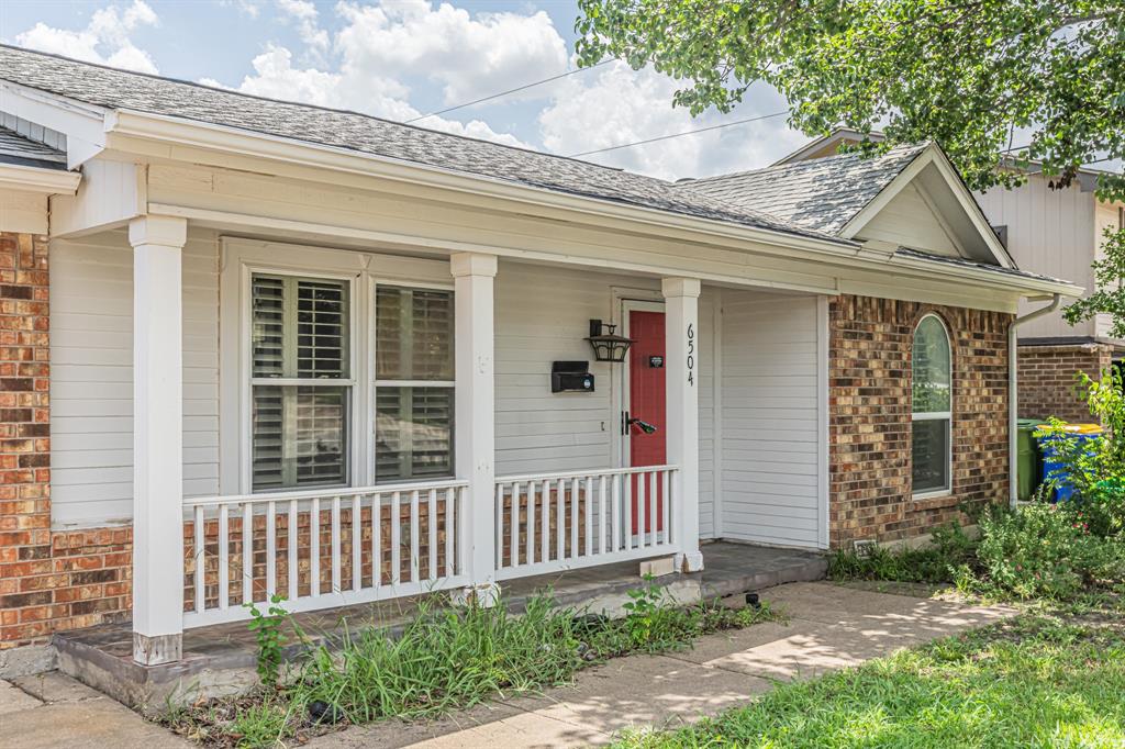 This one requires court approval, so it will be 30 days to accept any offers.  2 Beds, 1 Bath House - Opportunity is knocking in Watauga. This classic 1980s brick home sits on a great lot in the heart of Tarrant County — covered front porch, 2-car garage, mature trees, and solid curb presence from the moment you pull up. Bones are strong. Structure is sound. This one is priced to move and priced below the area average for a reason — we want offers and we want them fast. Inside you'll find an open kitchen layout with a peninsula bar, cream cabinets, tile counters, dishwasher, electric range, and stainless refrigerator. Flooring transitions from tile in the kitchen to hardwood in the living area — those floors are the real deal and ready to refinish. The master bath features a recently updated walk-in tile shower with glass door. Home is being sold AS-IS. Seller will make no repairs. What you see is what you get — and what you get is a solid property in a tight submarket priced for a fast close. Watauga buyers and investors know this area. Minutes from Loop 820, Highway 183, and the Alliance Corridor employment hub. Near Keller ISD. Renters and buyers compete for homes in this zip code and days on market run short for a reason. First-time buyers — this is your entry point into Tarrant County at a price that pencils. Investors — bring your contractor and your calculator. This one works. No assignable contracts. Seller is represented. Direct buyers only. Schedule your showing today.