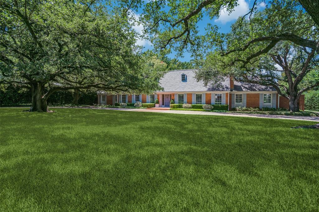 Multiple Offers Have Been Received. Please Submit Highest & Best Offer, by 7:00 PM. August 4, 2025.  Nestled on 1.35 Acres of Meticulously Manicured Grounds, this Classic Ranch-Style Residence Spans Over 7,200 Square Feet of Refined Living Space in the Main House Alone—Blending Timeless Architecture with Grand-Scale Living. A Dramatic Museum-Style Gallery Entry Sets the Tone, Leading to Expansive Formal Rooms Filled with Natural Light, Soaring Ceilings, and Impeccable Craftsmanship. Designed Primarily for First-Floor Living, the Residence Features a Sumptuous Primary Suite Complete with a Fireplace, Private Sitting Area, Dual Bathrooms, Two Generous Walk-in Closets, and a Cedar-lined Wardrobe for Seasonal Luxury. The Heart of the Home, the Island Kitchen, is a Chef's Dream, Fully Outfitted with a Sub-Zero Refrigerator & Freezer, Thermador Professional Gas Range Top & a Spacious Breakfast Room. Adjacent to the Kitchen is the Family Room, Complete with Built-in Bookshelves, a Two-Sided Fireplace, and Expansive Views of the Lush Grounds. The Billiard Room & Wet Bar Provide an Elegant Space for Both Relaxation & Entertainment, Making this Home Perfect for Hosting Guests. Upstairs, Two En-suite Bedrooms Offer Private Retreats for Family or Guests. Separate Guest Quarters & an Additional Comfortable Living Space, Perfect for Extended Stays or a Private Studio. Practical Luxury Continues with a Full-Service Laundry and Mudroom, Featuring Multiple Workstations and Washer & Dryer Units—Ideal for Busy Households.Outdoors, the Estate Transforms into a Serene Oasis. Meandering Pathways & Mature Trees Create a Park-like Setting. Entertain Effortlessly with a Resort-style Pool, Fully Equipped Outdoor Kitchen, & a Private Tennis Court—Your Own Secluded Paradise Just Minutes from the Heart of Dallas. This is More Than a Home—it’s a Once-in-a-Generation Opportunity to Own One of Old Preston Hollow’s Most Treasured Estates.Do Not Miss the Opportunity of a Lifetime.
