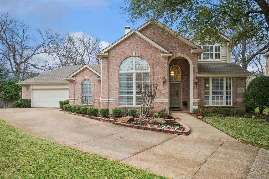Motivated Seller! Welcome to this beautifully maintained home located in a desirable gated community in Arlington, offering a perfect blend of comfort, functionality, and inviting living spaces. From the moment you arrive, the large driveway and charming curb appeal set the tone for what awaits inside. The interior features an elegant staircase with soaring ceilings that create an open and airy feel,  spacious formal living and dining areas, and three versatile living spaces that provide plenty of room for everyday living and entertaining. The main living area showcases wood flooring accented by a fireplace. The fourth bedroom is currently being used as a study, providing a quiet and flexible workspace. The primary suite is conveniently located downstairs and includes a cozy sitting area along with an updated bath featuring a separate shower and large garden tub designed for both comfort and relaxation. The kitchen is generously sized and well equipped with a center island, breakfast bar, pot rack, stainless steel appliances, and a built-in microwave, making it ideal for cooking and gathering. Upstairs, you will find two additional bedrooms and a private game room behind French doors, offering the perfect retreat for family or guests. A unique gift wrapping closet adds a thoughtful and practical touch. The beautifully treed backyard offers a tranquil setting with shade and privacy, creating a peaceful outdoor space to enjoy year round. Additional features include a two unit HVAC system for added efficiency and comfort. This is a wonderful opportunity to own a well cared for home in a sought after gated community