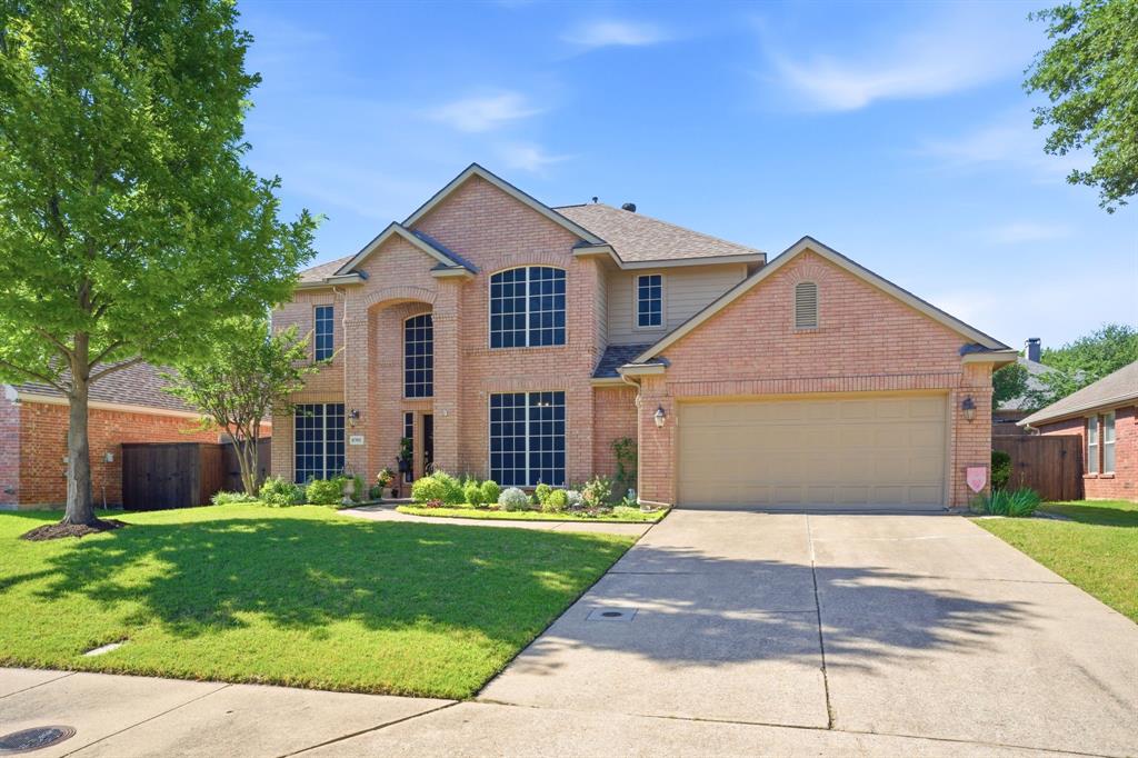 Amazing 4 Bedroom, 3 Full Bathroom, Home in Falcon Creek community of Stonebridge Ranch. The home also has a separate Office room on the main level. Home is Within walking distance of Westridge Golf Course. Stonebridge walking and bike trails among this neighborhood. Open Floor plan with Large Family Room with Fireplace. Great kitchen with Double Ovens and an Island. Recent updates include additional lighting, and painting in Kitchen.
Painting throughout entire home. Newly remodeled Laundry Room. Remodeled Bathrooms. New Carpet throughout the home within past 4 years. Large backyard with Outdoor Patio, Pergola Round Firepit among Beautiful Garden Area. This Home's super power is the 3 car Garage with work area, lots of storage, Wall slat organization system.