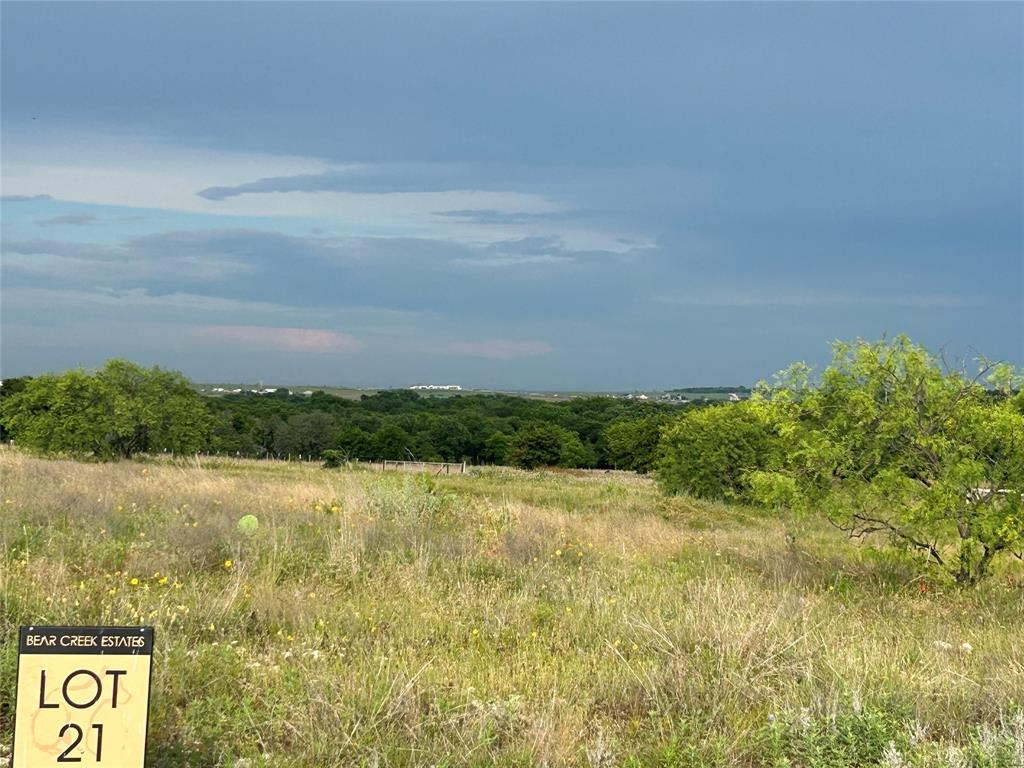 2+ Acre Estate Lot among beautiful rolling hills and scattered native trees on this secluded street in the southeast corner of the Bear Creek Estates development. Can be combined with neighboring lot for additional acreage.
No City Taxes - Award-Winning Aledo ISD - Private Water Well & Septic Systems - No Water Bills - Tri-County Electric - Buried Propane Tank Allowed - Any Custom Builder - No Timeframe to Build - Minimum Living Space: 3,000 SF - 90% Exterior Masonry Requirement - HOA Approval Required for all Improvements