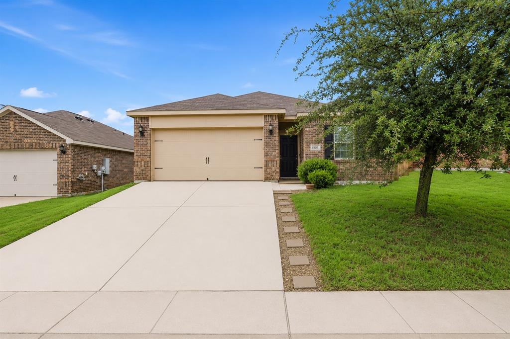 INVESTORS DREAM!  Well maintained 3-bedroom, 2 bath one-story home in family friendly Stone Creek Ranch.  New interior paint, refrigerator included.  All it needs is carpet replaced in the living area (can provide allowance for this if needed) and this cozy home is ready for its new family!  Enjoy entertaining in your designated dining room or eat-in kitchen.  Primary bedroom has an ensuite bath with a large walk-in closet, separate shower, and a large soaking tub for relaxing after a long day.  Two additional bedrooms share an adjoining bathroom and are across the hall from a full-size laundry room for easy convenience.  The large 2 car garage can be used for parking, storage, or easily converted to a hobby space or in-home gym. Relax on your covered back porch with a private yard large enough for a playground, pool, garden, or anything you can dream up. Enjoy the community pool, pocket parks, playgrounds, and green space spread throughout the neighborhood.  This home is a great fit for buyers looking for an affordable, established community with family-friendly amenities and convenient access to Eagle Mountain Lake, shopping, and downtown Fort Worth.