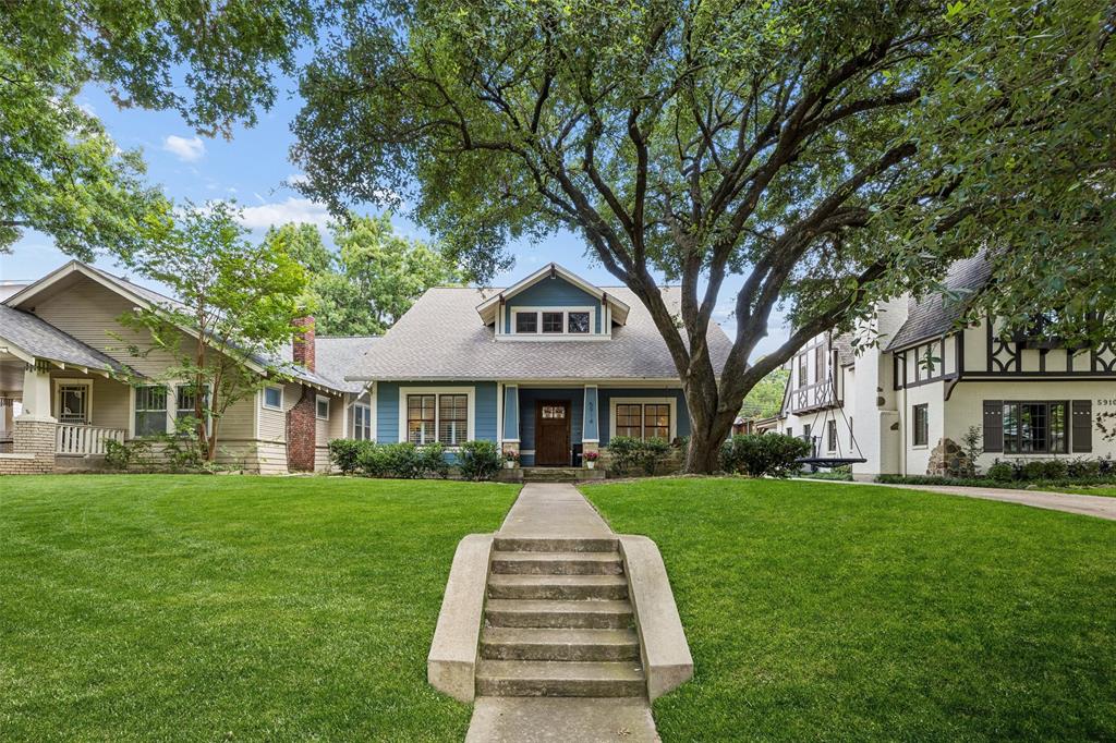 Experience refined living in the heart of Dallas in this beautifully updated custom 4-bedroom, 4-bath home, thoughtfully designed for both everyday comfort and effortless entertaining. A welcoming front porch with stately columns and a charming porch swing overlooks a picturesque tree-lined street, creating an inviting first impression. Inside, abundant natural light pours through expansive windows adorned with custom shutters, showcasing refinished hardwood floors, elegant stained glass accents, arched doorways, and impressive vaulted and tray ceilings. The open concept kitchen, kitchen nook and family room create an enjoyable gathering place. Multiple living spaces, a dedicated office, a formal dining room, a full bath, and a spacious laundry room on the main level provide exceptional flexibility for a variety of lifestyles. Upstairs, you'll find four spacious bedrooms, three full baths, a game room, and a second office, offering abundant space for work, recreation, or hobbies. Recent improvements include refinished hardwood flooring, replaced carpet, fresh interior and exterior paint, a new board-on-board privacy fence with an electric driveway gate, new sod, and an upstairs HVAC system replaced in 2025. The covered patio with a fireplace extends the living space outdoors, while the backyard and secure driveway gate add convenience and privacy. Ideally located within walking distance of Tietze Park and just minutes from the dining, shopping, and entertainment of Lower Greenville, this exceptional home combines timeless architectural details with modern updates in one of Dallas' most desirable neighborhoods. 3D tour and video available online!