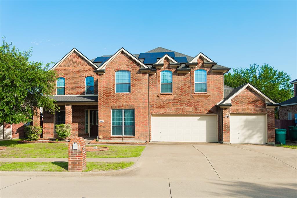 Beautiful home in a quiet Cedar Hill neighborhood, conveniently located near schools, shopping, and Highway 67. The main level features the primary bedroom with an en-suite bathroom, a dedicated office or bedroom, and a half bath. Upstairs offers a spacious loft, three additional bedrooms, two full bathrooms, and a media room pre-wired for surround sound. Enjoy a large backyard with a covered patio and an attached storage building. The property backs up to a greenbelt with a walking trail—perfect for outdoor enjoyment. Solar panels are included for energy efficiency.