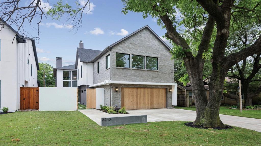 Developed by Dallas luxury builder Brickment Homes, the two-story Transitional Modern features 4,360 sq ft on a large 50x185 lot. In a prestigious neighborhood known for its walkable and vibrant lifestyle just steps away from the Lakewood Country Club, Whole Foods and many other shopping and dining venues. Richmond Ave is an attractive street with cyclist lane and parking lane on both sides of the street , the front yard features a 100+ year old mature tree just like the rest of the neighborhood, varying elevations, and a mixture of architectural styles. This house is filled with natural light, double height ceilings in living room, wooden floors, and superb touches. There are five spacious bedrooms and baths, a game room, an over sized covered balcony and a library. The chef’s kitchen is perfect for family and friends to gather, cook, nosh, and share conversation around a custom island near a walk-in butler pantry, reeded wood detail on cabinets, Viking 5 series appliances and a designer vent hood. The spectacular back patio features a wood-burning fireplace and overlooks the oversized backyard. Builder offer pool change order starting at $120k for a 15x25 pool with a 8x8 additional hot tub.