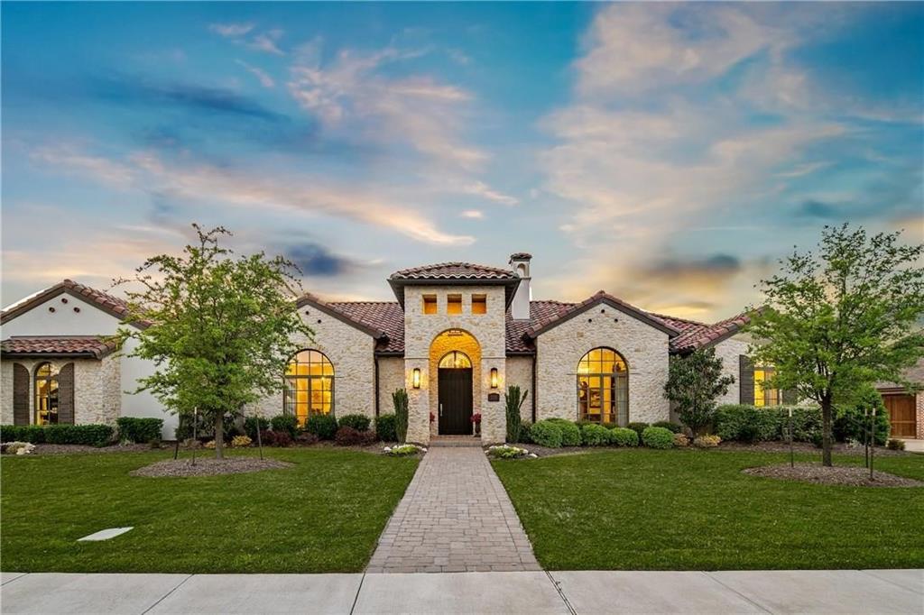 A Home of Distinction, crafted for those who appreciate the Exceptional. This magnificent one-story luxury residence is nestled within the exclusive 24-hour guarded-gated community of the Hills of Kingswood, offering privacy, security, boasting an elevated lifestyle. Set on a generous one half-acre lot, the property is richly landscaped with mature trees and lush greenery, creating a peaceful, secluded environment and a spacious backyard retreat. Spanning approximately 4,392 square feet, this modern-contemporary home showcases a tasteful blend of stone and stucco exterior finishes, setting the tone for the elegance found throughout the interior. High-quality hardwood flooring flows through the main living areas, complemented by beamed ceilings that add architectural depth and warmth. The chef’s kitchen is a true showpiece—featuring a large central island, granite countertops, custom cabinetry, and high-end Thermador stainless steel appliances, including built-in ovens, a double oven, a Thermador gas cooktop, and a wine cooler. Decorative and luxury lighting enhances the ambiance throughout the home. This residence also offers three additional spacious secondary bedroom suites, a robust study with built-ins and an inviting media-game room with a large flat screen, wet-bar, microwave and beverage fridge. Perfect for entertaining the entire family. Designed for both relaxation and entertainment, the outdoor living area features a gorgeous covered patio complete with a built-in grill and fireplace. The resort-style backyard offers an in-ground gunite heated pool, an attached spa, a serene water feature, and a pool heating system, making it enjoyable year-round. An abundance of mature trees in the backyard offers complete private and a serene setting.