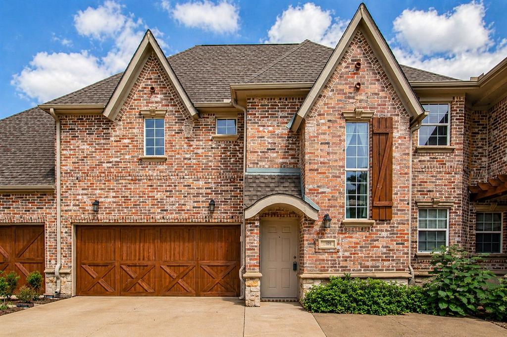 BACK ON MARKET—not an inspection issue.  Meticulously maintained 2-bedroom, loft, 2.5-bath Tudor influenced townhome tucked into a smaller, well-cared-for tree lined community that delivers a more exclusive and private living experience than larger developments. This two-story home provides 1,428 square feet of functional living space and is finished in a modern gray color scheme that enhances brightness and gives the home a current, refreshed look. Lots of windows to brighten your space plus hardwood and ceramic tile throughout. Brand new AC system just installed. The first floor includes a comfortable living area with ceiling fan, a dedicated dining space, and a galley-style kitchen complete with new quartz countertops, built-in cabinetry, and a window above the sink plus a convenient half bath located on the main level.  Upstairs, you’ll find both bedrooms, two full bathrooms, a loft area, and a separate utility room. The loft adds valuable flexibility—ideal for a home office, second living area, or workspace without taking away from bedroom privacy. The primary suite offers an ensuite bath with garden tub and separate shower. Each bedroom features double length closet space.  
HOA mows front and back yard. Enjoy the private patio with pergola and a wrought iron fenced backyard—just enough space to enjoy without adding a lot to your weekend to-do list. The property also includes a 2-car attached garage with front entry and inside access.
Located within walking distance to MacArthur Park with access at the end of the street, great for outdoor recreation or just a relaxing stroll. Zoned to Carrollton-Farmers Branch ISD, with the option to apply for Coppell ISD, buyer must verify. Quick connections to major roads makes commuting a breeze around the DFW Metroplex.
Cash, traditional financing, or optional qualifying assumable 30 yr loan with approximately $125,500 balance at 3.375% interest rate originated in 2020 and buyer paying the difference in cash.