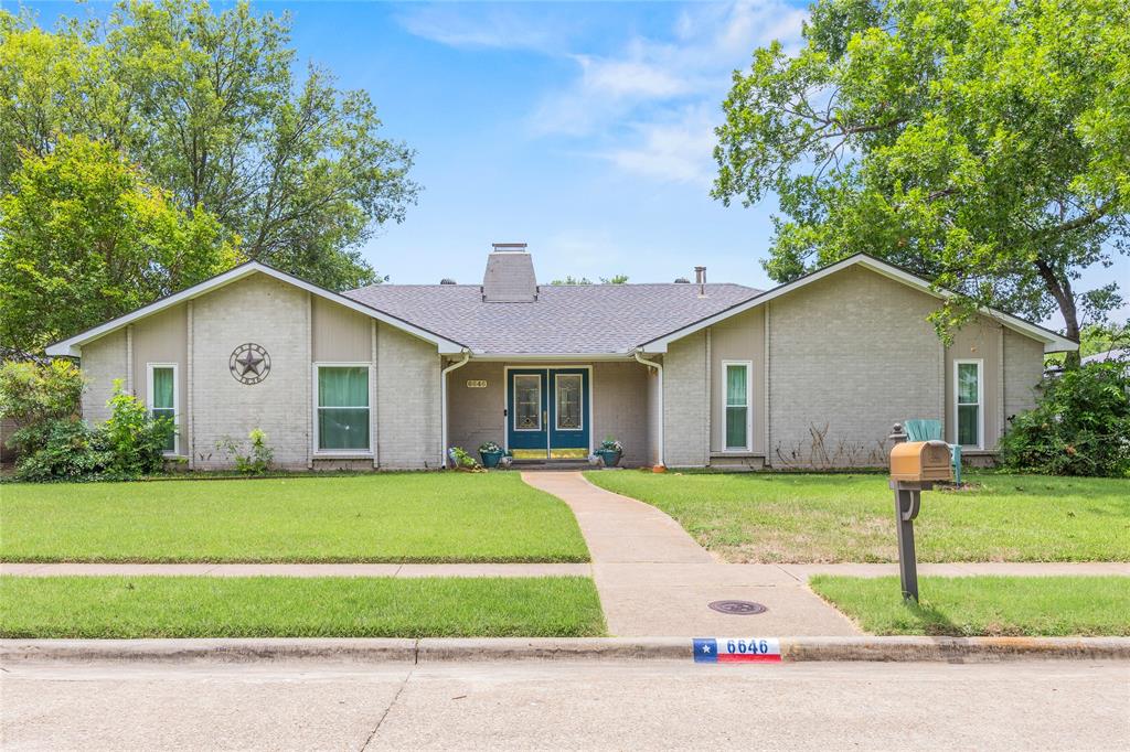 Nestled in the highly desirable Preston Meadow Estates neighborhood, this spacious single-story ranch offers 4 bedrooms, 2.5 bathrooms, and over 2,500 square feet of comfortable living space on a beautifully landscaped lot with mature trees. The inviting painted brick exterior, charming front courtyard entry, and excellent curb appeal create a warm first impression.

Inside, you'll find multiple living and dining areas, a vaulted family room with exposed beams and a painted brick fireplace, generously sized bedrooms, and an open layout perfect for everyday living and entertaining. The kitchen features granite countertops, stainless steel appliances, abundant cabinetry, and a sunny breakfast area overlooking the backyard.

The oversized primary suite provides plenty of space to relax and includes an updated ensuite bath with dual vanities and a beautifully remodeled walk-in shower. Secondary bedrooms are generously sized with ample closet space, offering flexibility for family, guests, or a home office.

Step outside to enjoy the private backyard featuring a covered patio and plenty of room for outdoor entertaining, gardening, or creating your own backyard oasis.

Located just minutes from shopping, dining, parks, major highways, and everything North Dallas has to offer, this home presents an outstanding opportunity to move into an established neighborhood while adding your own personal touches over time.

Don't miss your chance to own this well-maintained home in one of North Dallas' most sought-after communities!