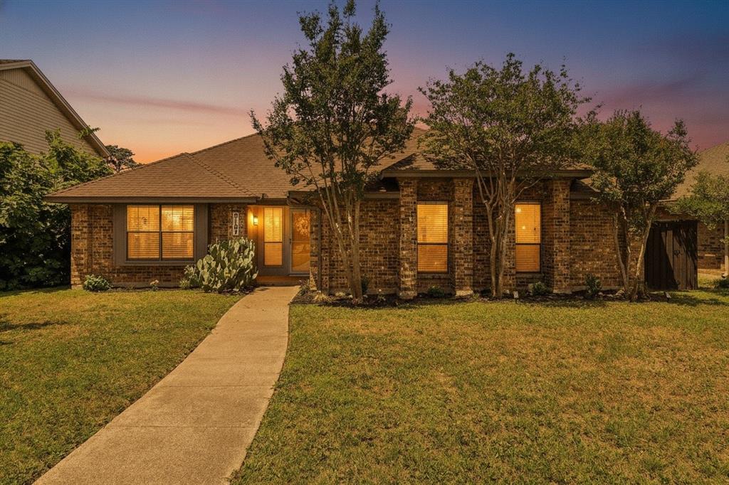 Welcome home to this inviting 3-bedroom, 2-bath residence where style, comfort, and functionality come together. Rich hardwood floors, spacious living areas, and thoughtful design create a warm atmosphere from the moment you step inside. The heart of the home is the beautiful kitchen, featuring abundant cabinetry, stainless steel appliances, generous counter space, and plenty of room for gathering with family and friends. The spacious living room showcases vaulted ceilings with exposed beams, a charming brick fireplace, and seamless access to the backyard oasis. The private primary suite offers a relaxing retreat complete with its own cozy fireplace, dual vanities and a spacious walk-in shower, creating the perfect place to begin and end each day. Step outside to your own backyard getaway featuring a sparkling pool, relaxing spa, and covered patio—ideal for summer entertaining or simply unwinding after a long day. Schedule a showing today!