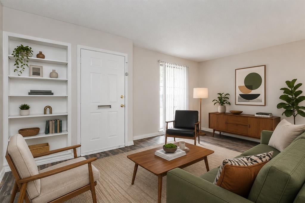 Tucked inside a private gated community in Northwest Dallas, this beautifully refreshed 2-bedroom, 1.5-bath condo offers the perfect blend of comfort, style, and convenience—just minutes from Dallas Love Field. Designed for easy, move-in ready living, the home welcomes you with an open-concept layout, warm wood-style flooring, recessed lighting, and crisp modern finishes throughout. The thoughtfully updated interior features a completely renovated kitchen and baths with sleek fixtures, appliances, a gas range, and a refrigerator included. Major system upgrades—including new electrical, flooring, roof, paint; provides peace of mind and effortless living for years to come. Enjoy the privacy of assigned covered parking with direct unit access, plus access to the community pool for relaxing weekends close to home. Perfectly positioned near shopping, dining, entertainment, I-35, and both Love Field and DFW Airport, this condo offers a low-maintenance lifestyle in one of Dallas’ most convenient locations. A rare opportunity to enjoy updated living with character, space, and exceptional accessibility. HOA covers all utilities add to monthly dues.