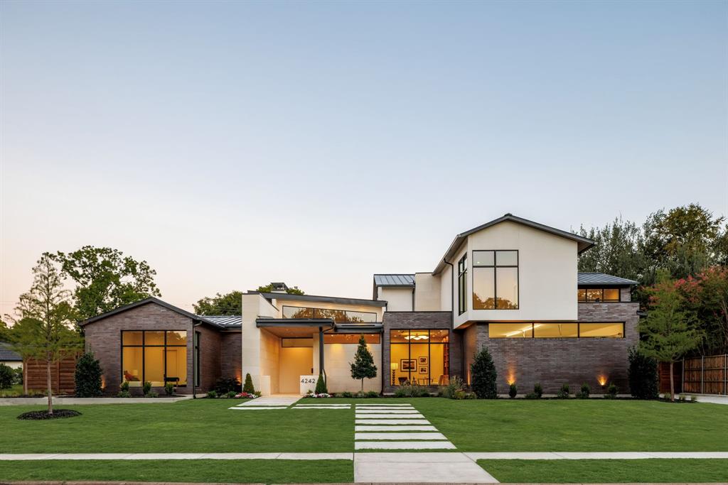Set on one of Les Jardins most coveted streets in the private school corridor, this newly completed visionary estate reflects a timeless pairing of craftsmanship and modern refinement. 5 bedrooms, 5.5 bathrooms and 5,528 SF of thoughtfully designed living space on a sweeping 0.41 AC corner lot. Designed for both grand entertaining and intimate living, the home's fluid layout and soaring volume is anchored by a striking formal living room, where glass doors erase the boundary between indoors and out. The dining room and chef's kitchen, both equally breathtaking, extend this effortless openness, blending refinement with functionality. High quality construction by KE Homes with interiors by J Collins Interiors is in every moment and detail. The first floor features a luxurious primary suite, an ensuite secondary bedroom, open-concept kitchen, living and dining spaces and a secluded casual living area for relaxed evenings at home.  The chef’s kitchen is a true culinary dream featuring sleek custom cabinetry, Wolf and Sub-Zero appliances and a spacious island.  Upstairs, enjoy an oversized game room with wet bar flanked by three additional ensuite bedrooms.  Enjoy modern luxuries including the dual utility rooms, one on each floor, and the large 3-car garage.  Beyond the interiors, the glistening pool and covered outdoor living area are surrounded by layered landscaping. Perfectly blending modern luxury with timeless elegance, 4242 Reaumur Drive is truly a masterpiece of design and function.