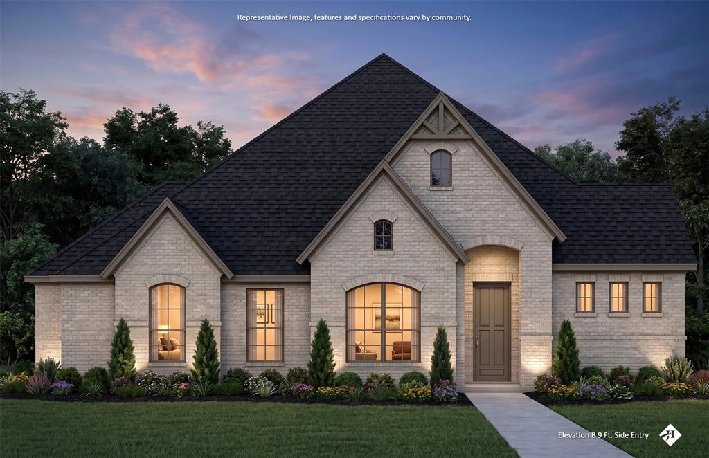 Experience luxury living in this stunning John Houston Home, scheduled for completion in October 2026, in the beautiful Waterfall Ranch community with no city taxes and located within the highly sought-after Waxahachie ISD. Perfectly situated on an oversized cul-de-sac lot, this exceptional one-story home offers 4 spacious bedrooms, 3 full baths, a 3-car garage, and 2,620 square feet of beautifully crafted living space. Thoughtfully designed for both everyday living and entertaining, soaring 12-foot ceilings and walls of windows fill the home with natural light, while the vaulted dining room with its own fireplace creates an unforgettable space for gathering. The chef's kitchen is the heart of the home, featuring an oversized island, double ovens, striking 12-foot cabinetry, luxurious Taj Mahal countertops, and designer gold lighting and plumbing fixtures. Engineered wood flooring flows through the main living areas, complementing the inviting family room with a propane fireplace and ceramic logs. Nestled in the scenic Waterfall Ranch neighborhood, this home combines timeless elegance, premium finishes, energy-efficient construction, and the serenity of an oversized cul-de-sac homesite, offering the perfect blend of luxury, comfort, and exceptional value.