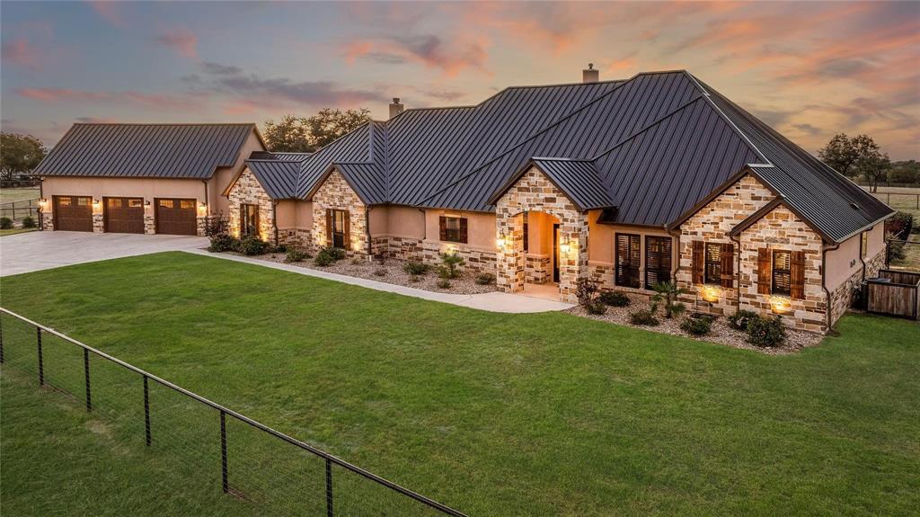 Silverado on The Brazos has it all ! Refined country living with easy access to Weatherford ,Granbury and Fort Worth.  This stunning 2021  custom built  4860 sq foot, four bedroom, three and a half bath home has the floor plan and all the amenities you are wanting  . The property features tailored finishes throughout , pool, ,  hot tub, oversized covered porch, outdoor entertainment area, gated entrance, pipe  fencing, room for horses, large oversized 3 car garage, flex area over garage, and much more…. If you or your clients are looking for a special spot in the heart of horse country this property .