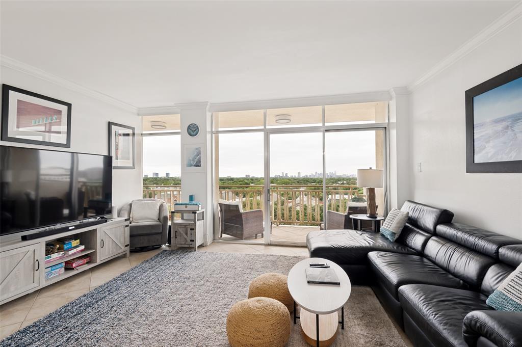 Don’t miss this fabulous opportunity in the heart of the prestigious Preston Hollow area of Dallas. This 1 bedroom, 1 bath condo offers spectacular views, including the iconic Dallas skyline, whether inside the residence or from the oversized balcony. Access to the balcony from the living area and bedroom allows a relaxing space to enjoy this panoramic delight. Other features include an updated kitchen which opens to the living area and an updated bathroom with a tub+shower combo and spacious walk-in closet. Monthly HOA dues include electricity, water, HVAC maintenance, high-speed internet, WI-FI, 24-hour concierge, secure parking and access to additional amenities such as the Shops in Preston Tower, library, fitness center, tennis, pickleball court, club room, dog park and laundry. This residence also conveys a prime parking space located directly across from the Valet Station. With everything this property has to offer, don’t wait to make this fantastic home yours today.