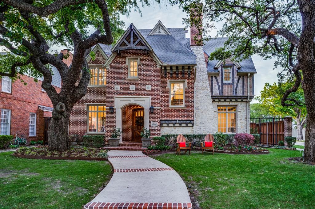 Beautiful Gage built home located on private, coveted corner lot with spectacular mature trees on great block in UP! This stunning property boasts 5,147 SqFt, 4 bedrooms, 4 full baths & 2 half baths. Custom brickwork & cast stone adorn the exterior. The open floor plan offers great natural light. Beautiful hardwood floors are throughout the downstairs. The formal living-study is complete with fireplace. Butler's pantry features a wine cooler and built-in wine rack for entertaining. Gourmet kitchen has a subzero refrigerator, stainless steel appliances & a double gas range. The adjoining, large family room is spacious and inviting, with a fireplace. Large primary bedroom has a luxurious spa-like bath. Secondary bedrooms have en suite baths & spacious walk-in closets. Large game room is great for entertaining and has custom built-in cabinets. Back yard offers both pool & grassy space. Short walk to Hyer Elementary, Highland Park High School, Preston Center & shops-dining on Lovers Lane.