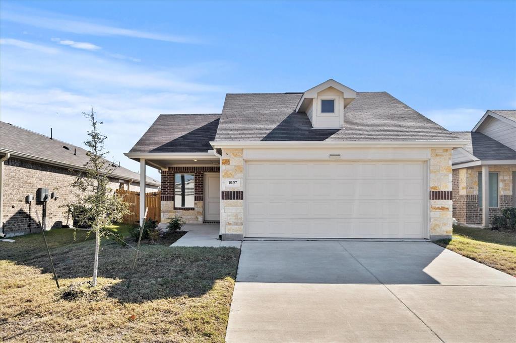 Built in 2024, this charming single-level home has that fresh, move-in ready feel. With an open floorplan, its perfect for entertaining, as well as everyday living. The covered front porch is the perfect, sit with your coffee, spot. The primary suite features a walk-in closet and comfy en suite bathroom, and the 2-car garage gives you plenty of space for cars and storage. Out back, is the perfect backyard for pets, plants, people or all three.
The only thing this home is missing is someone to make it theirs!  (Please see list of all the great upgrades in the attachments).