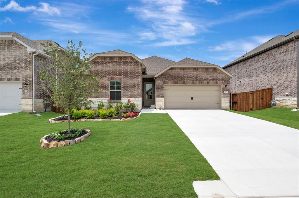 Single story home in Northwest ISD. This home showcases a stunning open concept floorplan - with the kitchen hosting dazzling white cabinets, granite countertops, and stainless steel appliances. The primary suite and bathroom are tucked away at the back of the home for privacy. The Extra Suite plus with included living room is perfect for hosting guests or family!