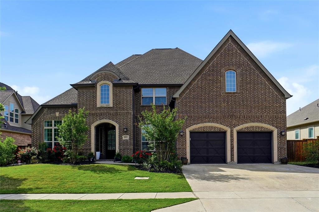 Welcome to this exceptional 4-bedroom, 4-full-bath, and 2-half-bath two-story home located in the highly sought-after Canyon Falls community. Designed for comfortable living and effortless entertaining, this home features an open layout, abundant natural light, and modern finishes throughout. Conveniently situated just minutes from highly acclaimed Argyle ISD and Liberty Christian School.

At the center of the home is a beautifully appointed kitchen featuring a large island, walk-in pantry, and an open-concept design that flows seamlessly into the breakfast area and spacious living room. A formal dining room offers the perfect setting for family meals and special occasions.

The private primary suite on the main level serves as a relaxing retreat, complete with a luxurious ensuite bath featuring a soaking tub, separate shower, and oversized walk-in closet. Also on the first floor is a secondary bedroom suite with its own full bathroom, ideal for guests or multigenerational living.

Upstairs, you'll find a spacious game room overlooking the main living area, a dedicated media room, and two additional bedrooms, each with its own ensuite bathroom, providing comfort and privacy for family members or guests.

Additional features include a generously sized laundry room, abundant storage space, and a spacious garage. Residents of Canyon Falls enjoy outstanding community amenities, including resort-style pools, a fitness center, dog parks, scenic walking trails, and beautifully maintained parks.

Step outside to a backyard designed for both relaxation and entertaining. With convenient access to I-35, nearby shopping and dining, and DFW Airport just 25 miles away, this home offers the perfect combination of luxury, comfort, and convenience.