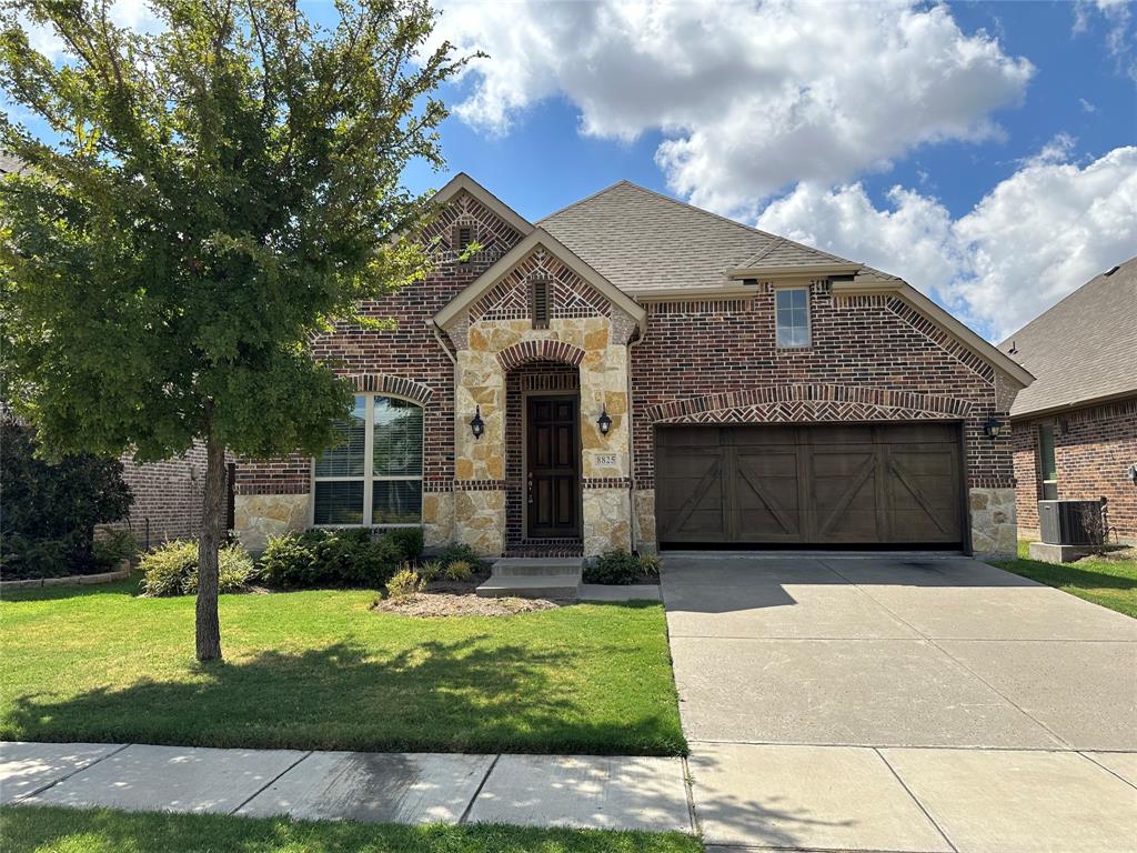 Fabulous, single-story home with upgrades galore! All 8-foot doors throughout, granite counters, frieze carpet in the bedrooms, brand new Swiss Solid Chrome flooring at family room and formal dining room, 2-inch wood blinds throughout. Wonderful open floor plan with a large, fenced backyard and covered patio. Full sprinkler system, canned lighting, 5 burner cooktop, prewired security system, 14 seer HVAC, low-E windows, high efficiency tankless gas hot-water heater. Excellent McKinney schools, and an outstanding neighborhood with beach club and aquatic center! 2-year lease preferred.
