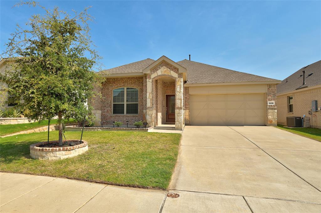Welcome to this stunning 3-bedroom, 2-bath home built in 2022, offering stylish and functional living space. Still looking brand new, this move-in ready home features a beautiful open-concept layout with luxury vinyl plank flooring throughout the main living areas and plenty of natural light. The kitchen is perfect for hosting or everyday living. The primary suite is a true retreat, complete with a large glass walk-in shower, dual sinks, and a generous walk-in closet. Situated on a desirable corner lot, the backyard features a covered patio that’s perfect for relaxing or entertaining. Enjoy the convenience of being just 15 minutes from downtown Fort Worth and steps from shopping, dining, and entertainment—with H-E-B and Target coming soon nearby! Appliances included