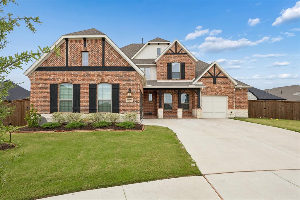 This beautiful 2-story home in Mansfield sits on a quiet cul-de-sac shared by only two homes and offers a spacious, flexible layout with 6 bedrooms, 4 full baths, and 1 half bath. Tall ceilings, abundant natural light, and custom updates throughout create an open and welcoming feel from the moment you enter. The first floor features a split primary suite designed for privacy, complete with a custom closet system, tinted windows, and an ensuite bath with a garden tub, walk-in shower, and dual vanity space.  A home office and formal dining room provide additional versatility for work, gatherings, or everyday living. The spacious living room with a fireplace flows seamlessly into the kitchen and breakfast nook, where bay windows and outdoor access bring in plenty of natural light. Tinted windows in the living room and at the front entrance help reduce glare while maintaining a bright interior. The island kitchen is well-equipped with gas cooking, stainless steel appliances, a breakfast bar, pantry, and generous cabinet and counter space. A first-floor guest bedroom adds convenience for visitors or multigenerational living. Upstairs  a large loft that works well as a second living area or game room, along with a dedicated media room and open study nook. Three additional bedrooms upstairs each have direct bathroom access, providing comfort and functionality. Updates include marble vanity tops in the bathrooms, plantation shutters, smart lighting throughout the home, soft-close cabinets with modern hardware, whole-house accent walls, egg-shell interior paint, a whole-house vacuum system, whole-house water filtration, and tinted windows in the primary bedroom, living room, and front entrance. The backyard features a covered patio, privacy fence, and a large lawn with space to relax, entertain, or play. Conveniently located near parks, schools, shopping, hospitals, and major highways including TX-360 and Hwy 287. Schedule your personal tour today!