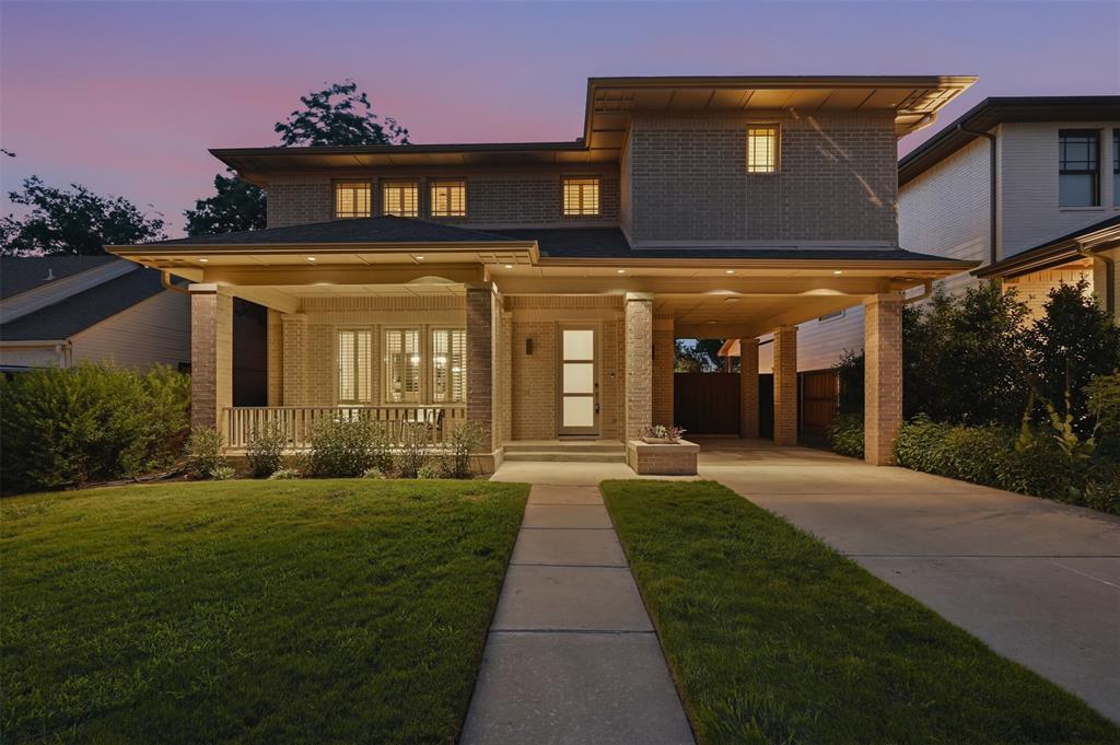 Stunning Modern Craftsman in the heart of historic Vickery Place, one block from Knox Henderson and four blocks from Lower Greenville. This 2,780 square foot residence offers a main house with 2 bedrooms, 2 full bathrooms, and a half bath, plus a detached 590 square foot guest suite above the two car garage featuring the third bedroom and a full bathroom. The suite is self contained with its own private entrance, climate control, and kitchenette, ideal for a home office or guest quarters. A covered 675 square foot screened patio connects the main home to this private suite.
The property offers multiple outdoor zones, including two covered porches and an expansive screened courtyard patio perfect for year round lounging and dining. A fully fenced backyard offers plenty of green grass for pets or play, plus a dedicated garden space with excellent light for homegrown vegetables and flowers. Parking is at a premium in this neighborhood, and this home delivers unparalleled space, with a detached two car garage, a secured carport behind an electric privacy gate, and an extended gated driveway accommodating multiple vehicles off the street. This home boasts incredible walkability, one block from Knox Henderson and four blocks from Lower Greenville, putting coffee shops, boutique fitness studios, grocery stores, and top tier dining within easy reach, while a quiet, tree lined street preserves a peaceful residential feel. Nearby, a $95.5 million mixed use retail, restaurant, and office development is underway on Henderson Avenue, with completion expected in fall 2026. The home is zoned to Geneva Heights Elementary, recently renovated through a $31 million bond program project while preserving its historic 1931 facade, and an authorized International Baccalaureate World School. SMU's campus is a short drive up Central Expressway. This rare combination of a detached guest suite, exceptional parking, and an unmatched walk score makes 5211 Miller Avenue a standout opportunity!
